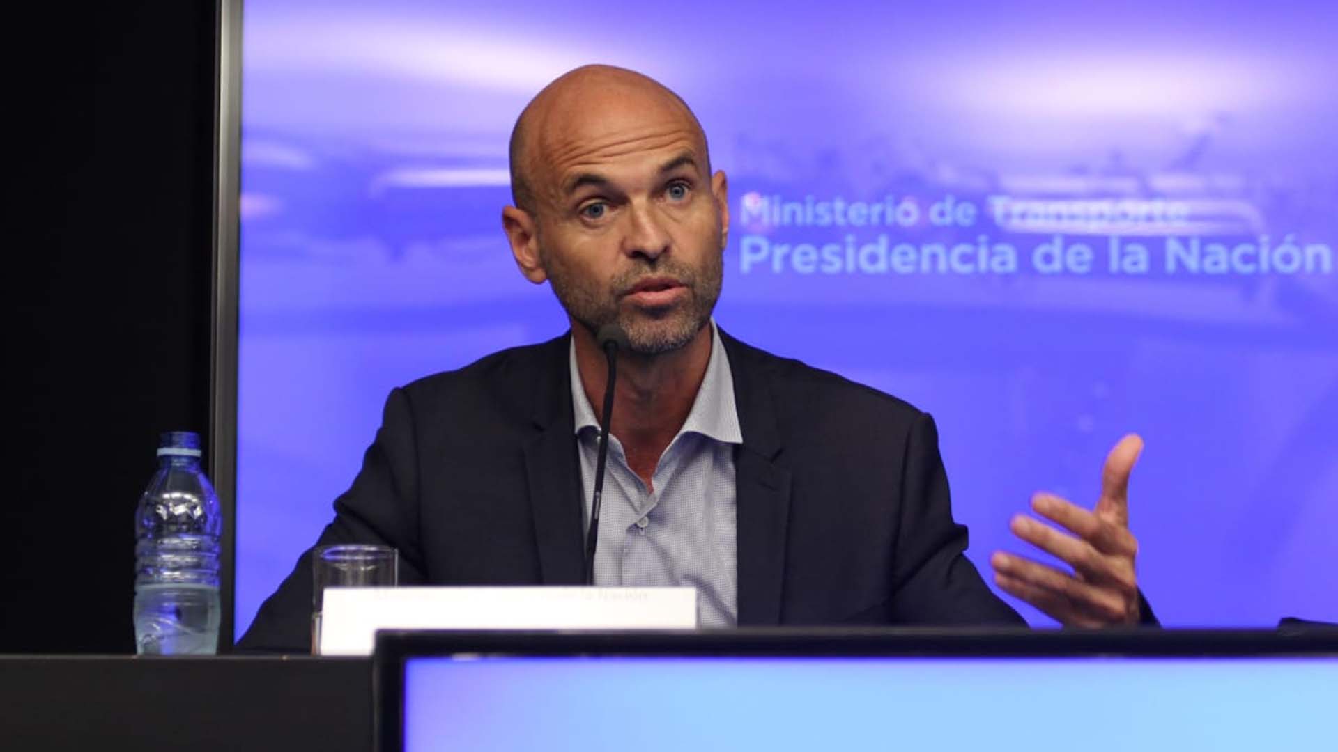 Guillermo Dietrich, este jueves en conferencia de prensa (Matías Baglietto)