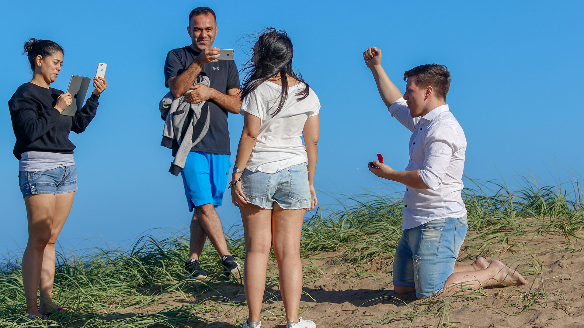 Matías y Paula junto a Mario y Natalia, cómplices de la propuesta