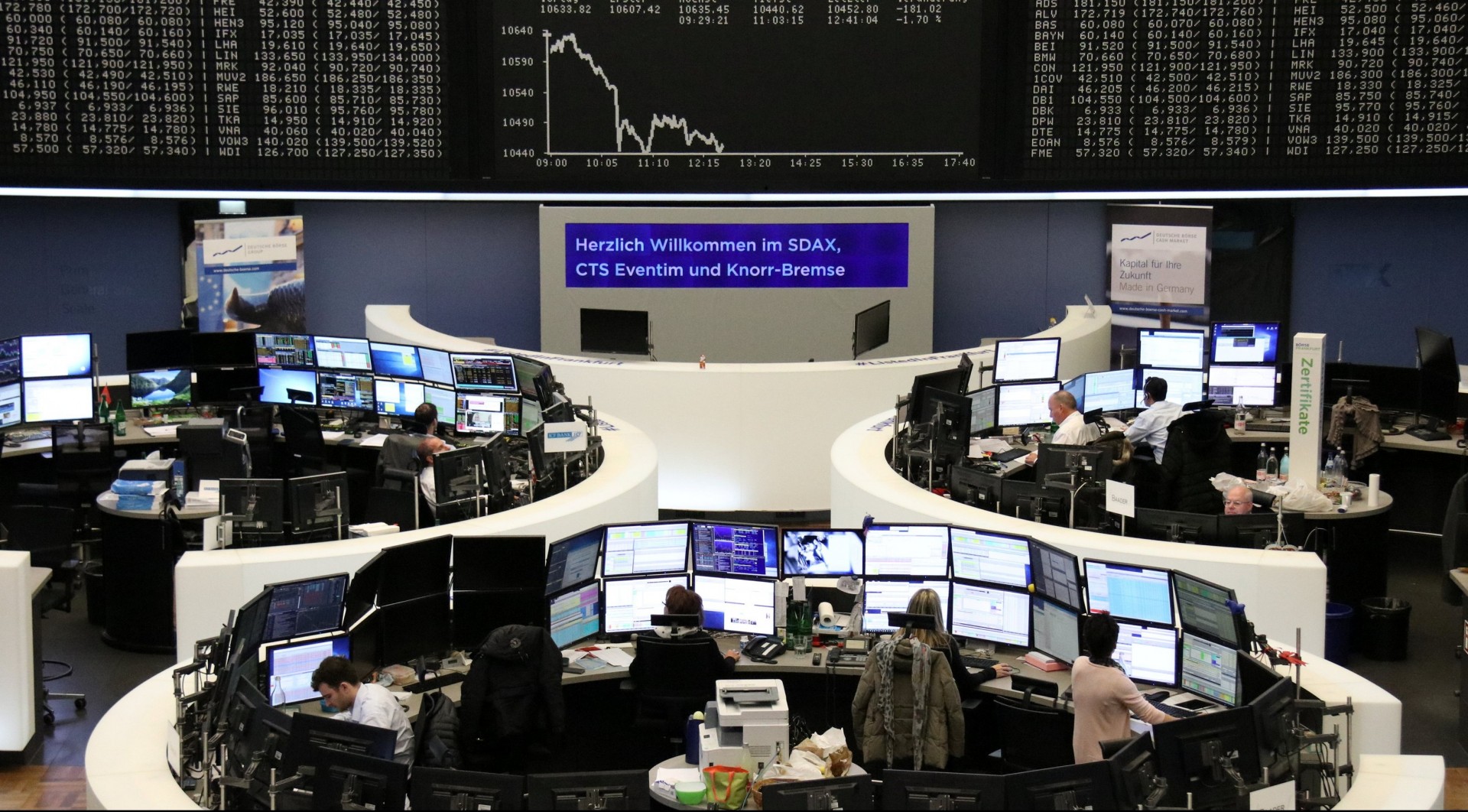 El DAX alemán fue uno de los más afectados en Europa (REUTERS/Staff)
