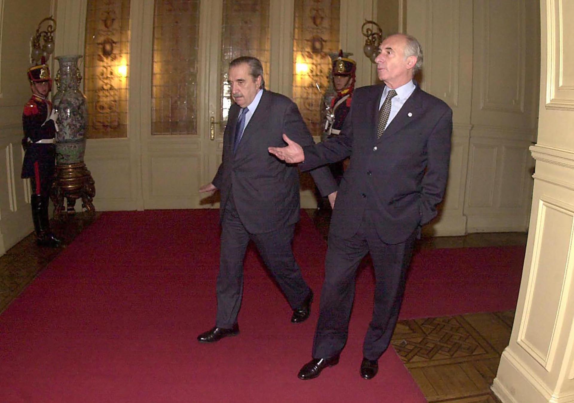 En Casa Rosada, junto con ex presidente Raúl Alfonsín. Son los últimos dos mandatarios radicales que gobernaron el país en tiempos de democracia