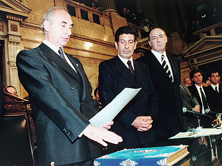 El momento de la jura como Presidente de la Nación