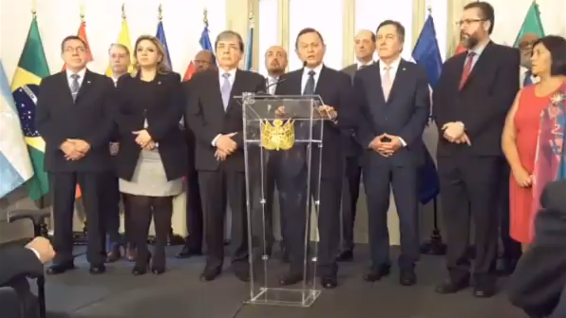 Los cancilleres del Grupo de Lima en Conferencia de Prensa tras su reunión de 4 de enero