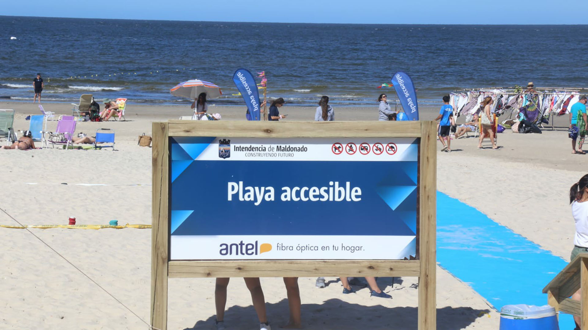 Es la segunda playa accesible que instala la Intendencia de Maldonado: la primera se ubica en la parada ocho de la Mansa