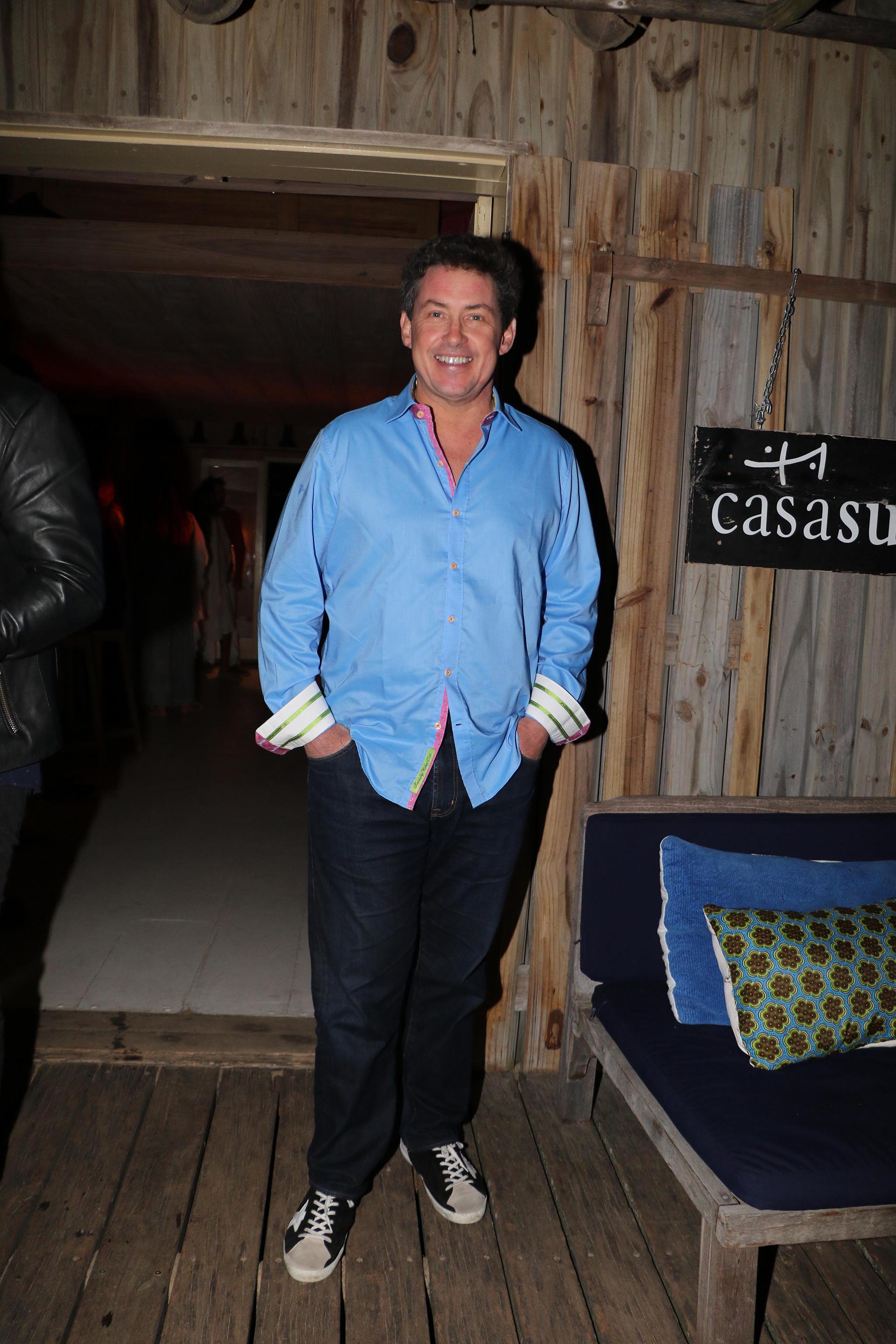 El ex embajador de los Estados Unidos en la Argentina, Noah Mamet, a su llegada a la gran fiesta en José Ignacio