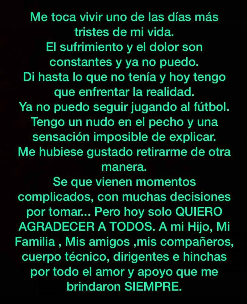 El mensaje de Rodrigo Mora en las redes sociales