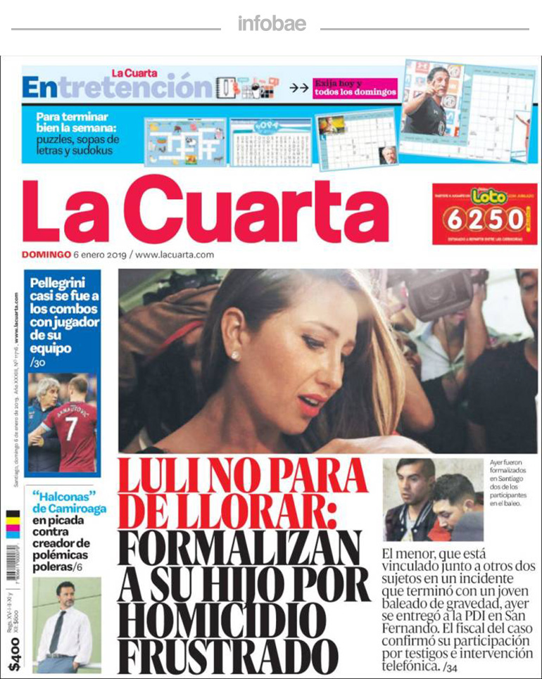 La cuarta - Chile - 07 de Enero de 2019 - La cuarta - Chile - 07 de Enero de 2019 -