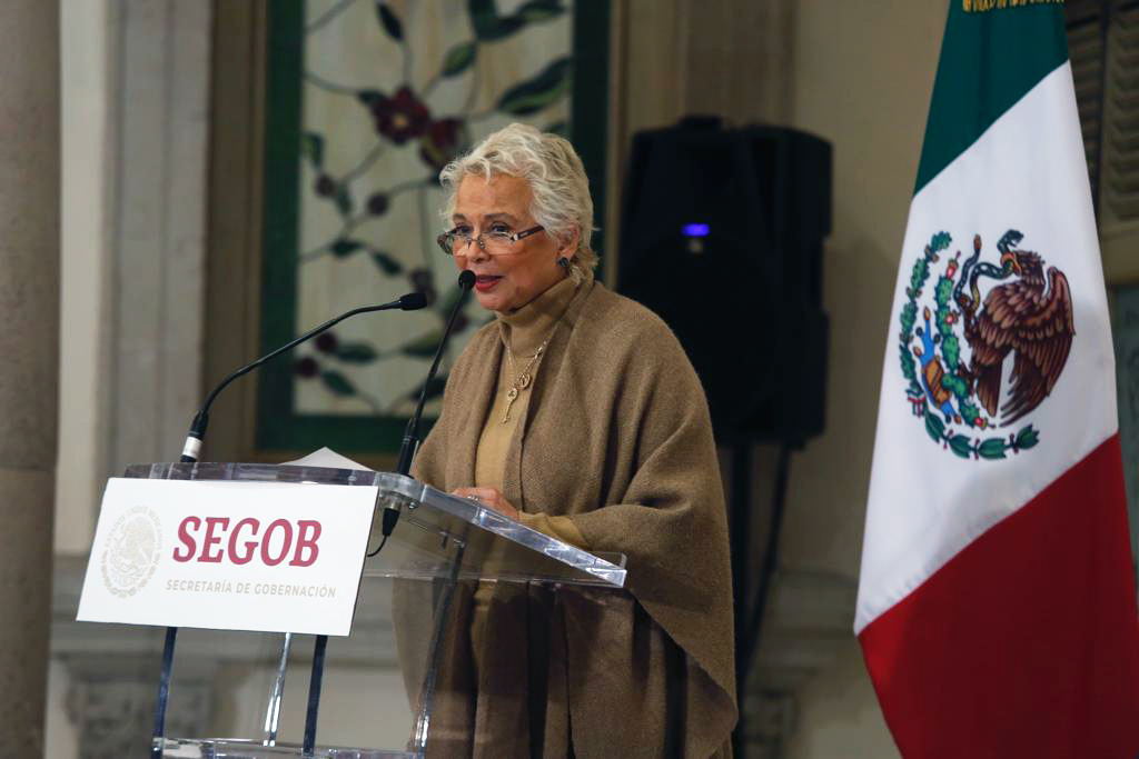 La secretaria de Gobernación, Olga Sánchez Cordero, informó que en diciembre revisaron 368 casos de persona encarceladas de manera injusta. (Foto: Secretaría de Gobernación)