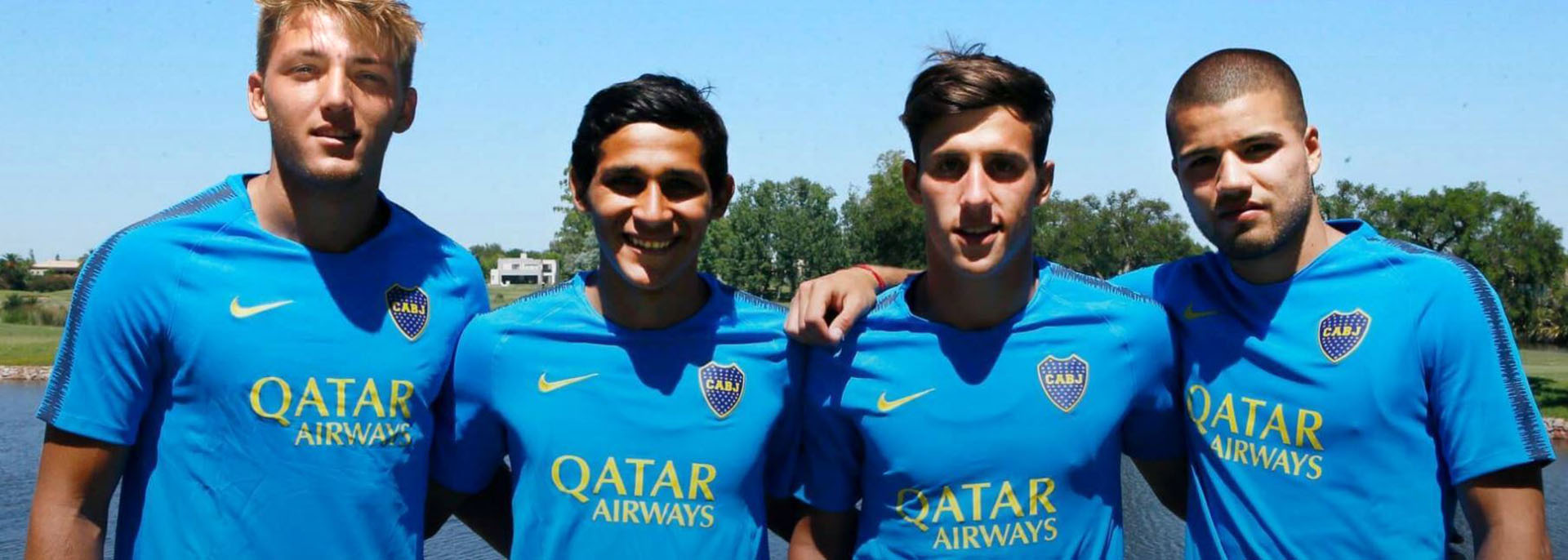 Retegui, Obando, Capaldo y Weigandt trabajan a la par del plantel (Foto: Boca Juniors)