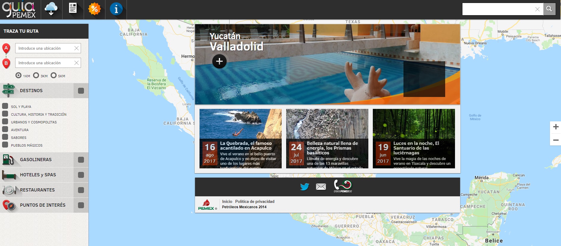 Guía Pemex, la aplicación oficial de Petróleos Mexicanos te ayuda a ubicar la gasolinera más cercana (Captura de pantalla)