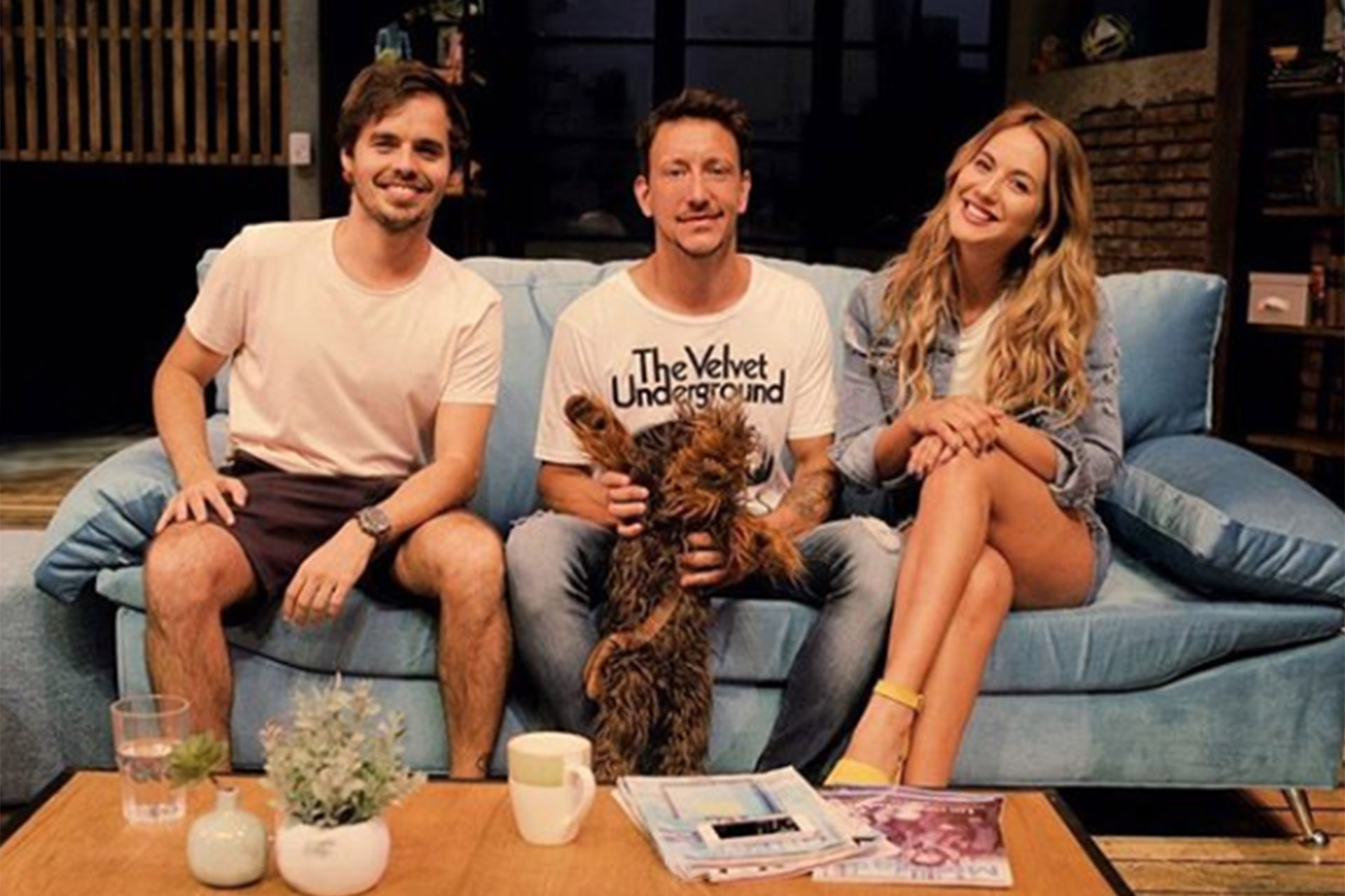 Benjamín Rojas, Nico Vázquez y Flor Vigna, en el escenario (Fotos: Instagram)