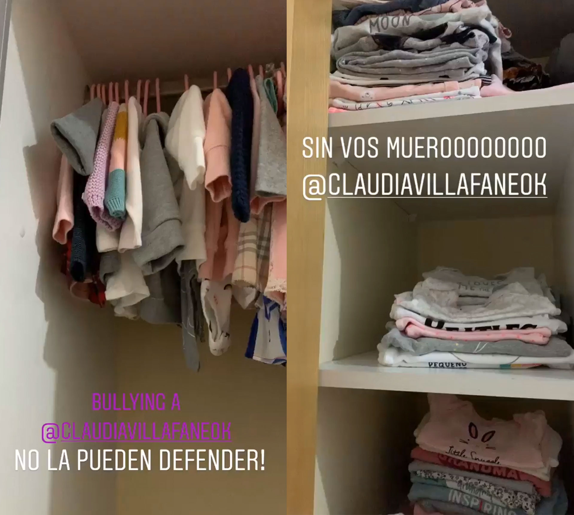 El guardarropas de la bebé.