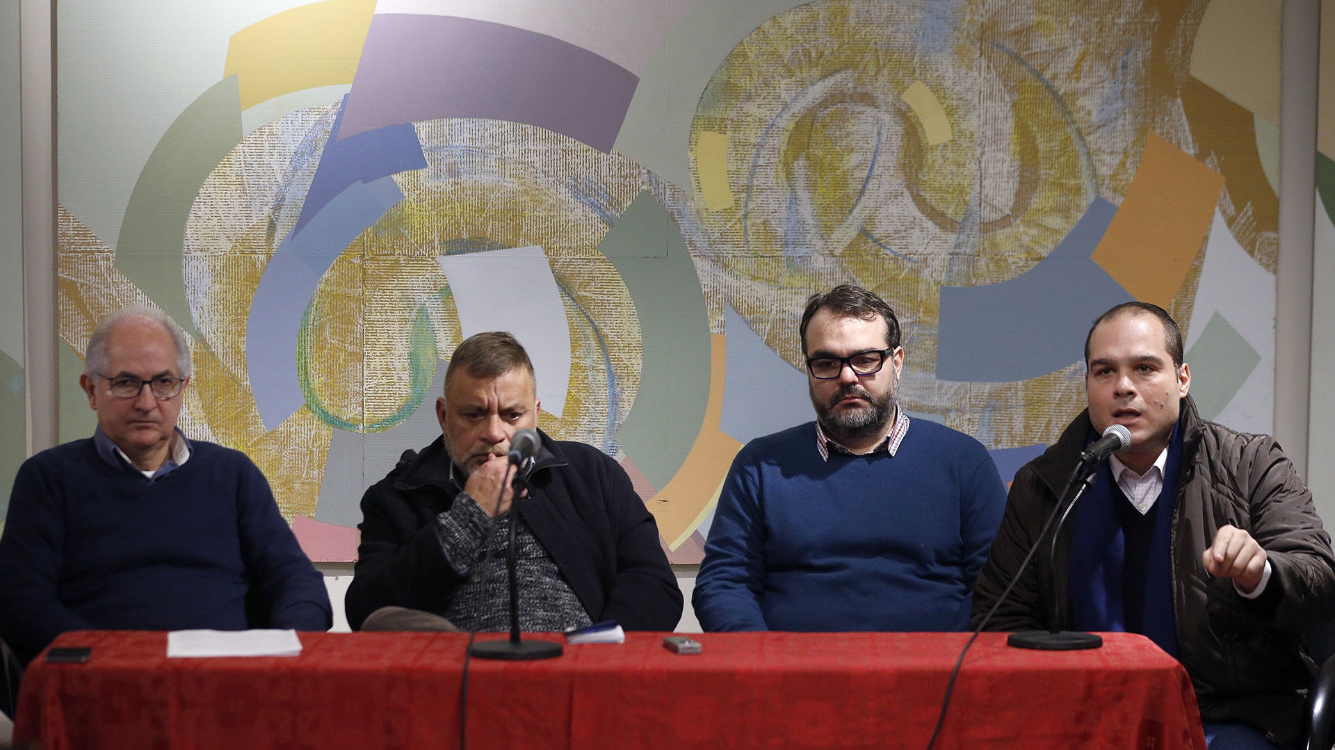 Ledezma junto a Ramón López, José Ignacio Guédez y Sergio Contreras (EFE)