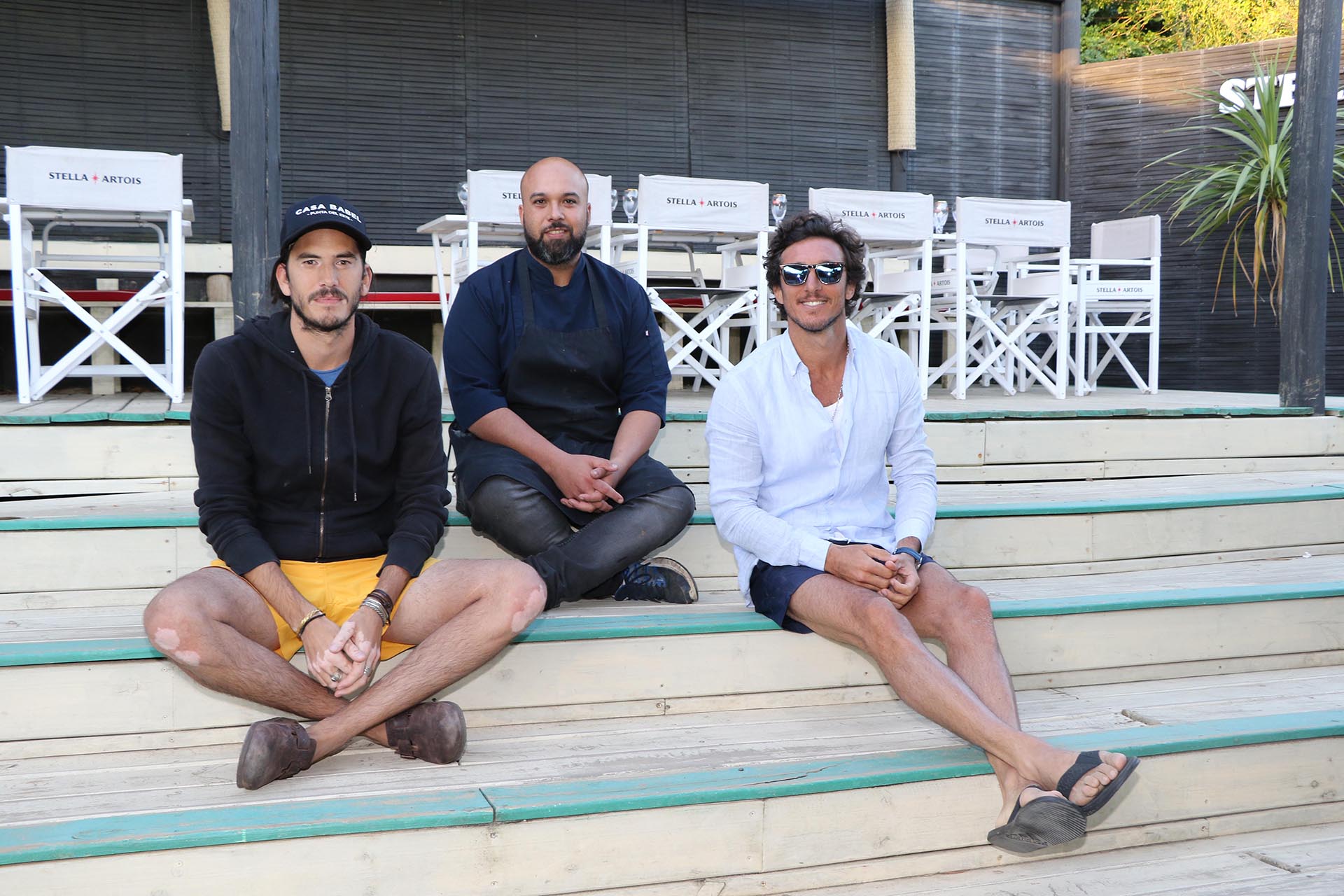 Simon Rodríguez junto a Pico Mónaco y Panchi Grimaldi (Fotos: Matías Souto)
