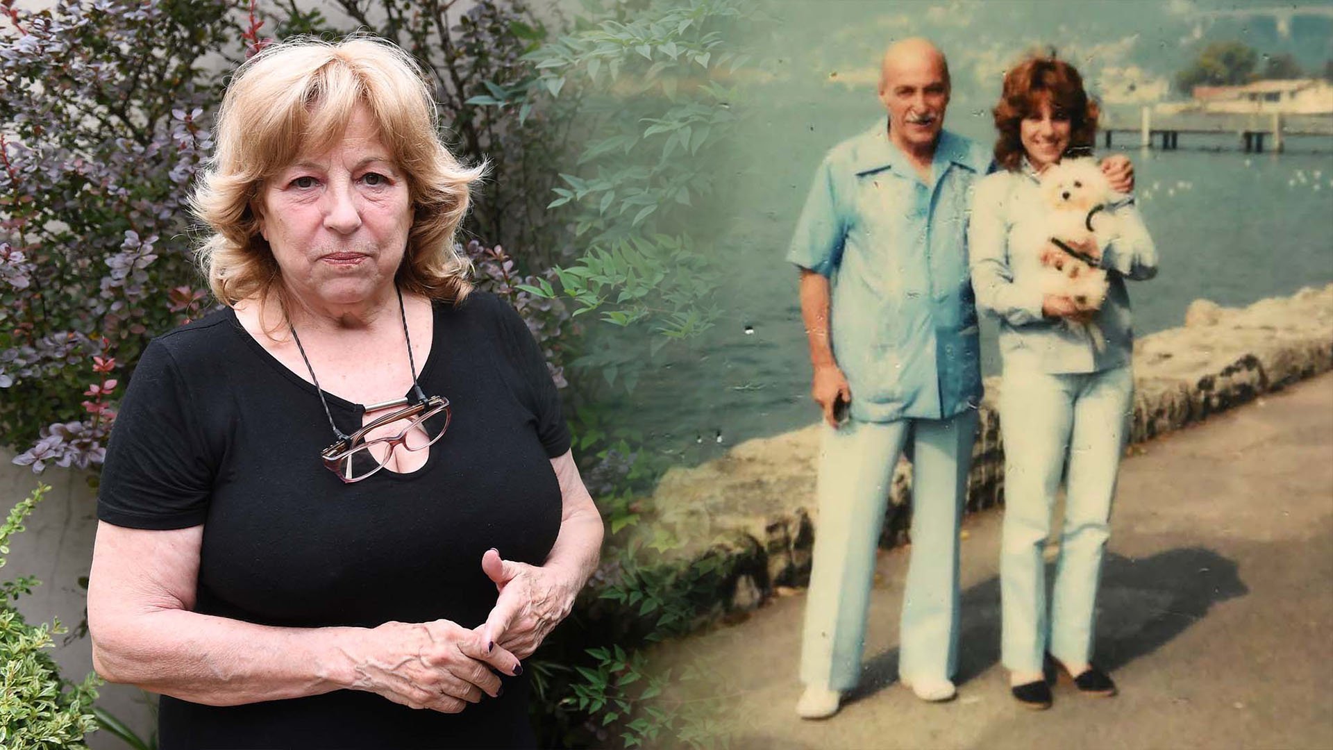 Norma López Rega ahora y antes, junto a su padre