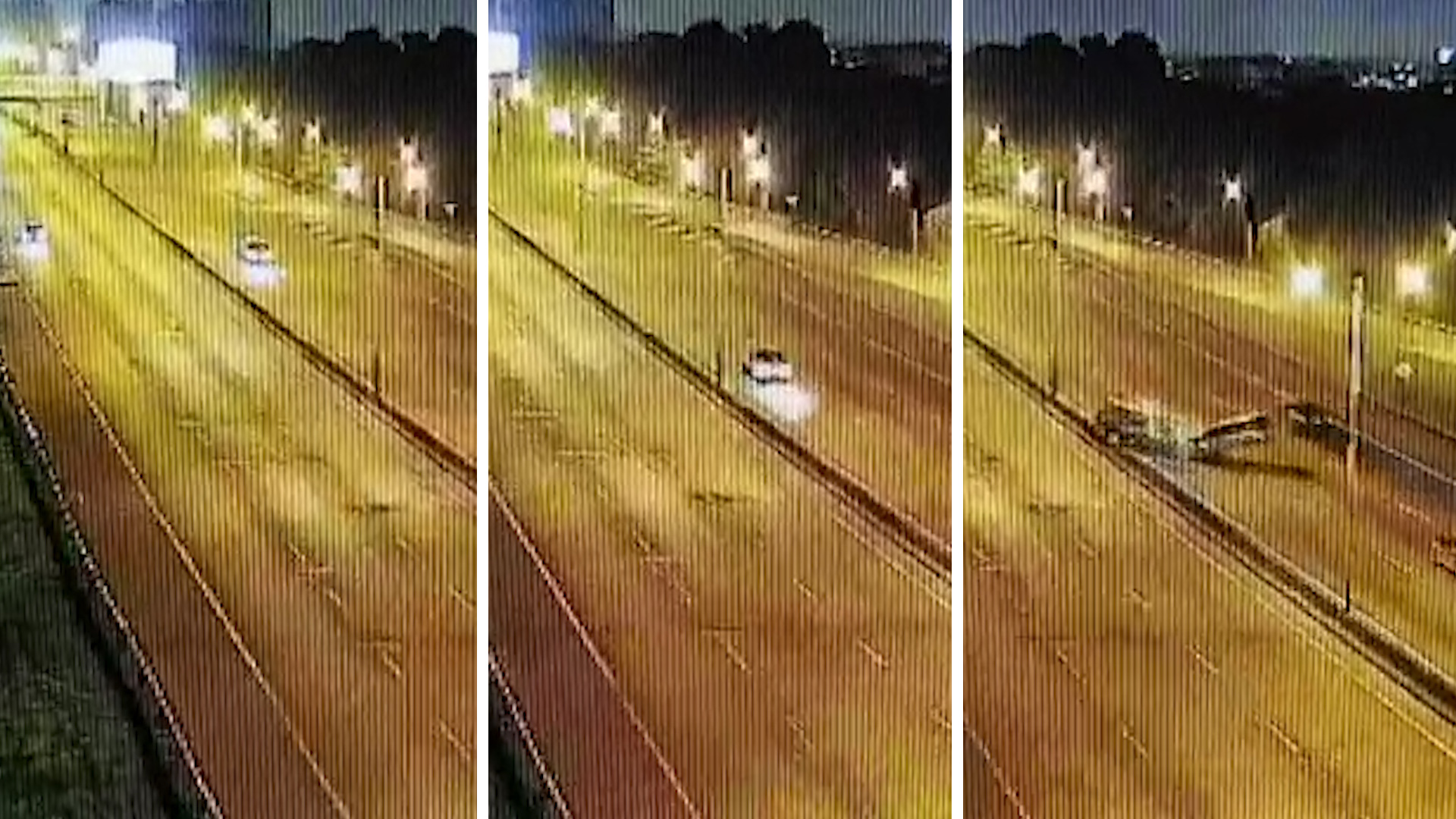 Secuencia de cómo fue el impacto de frente en plena General Paz