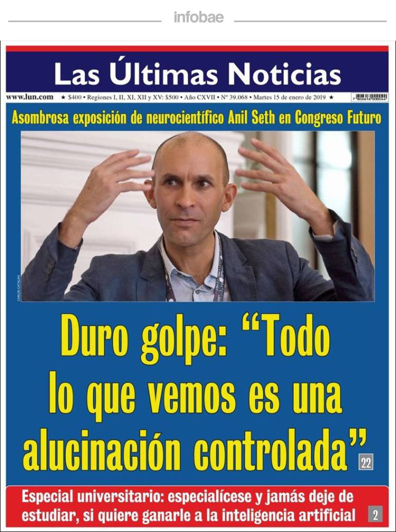 Las últimas noticias, Chile, 15 de enero de 2019 Perfil Formosa