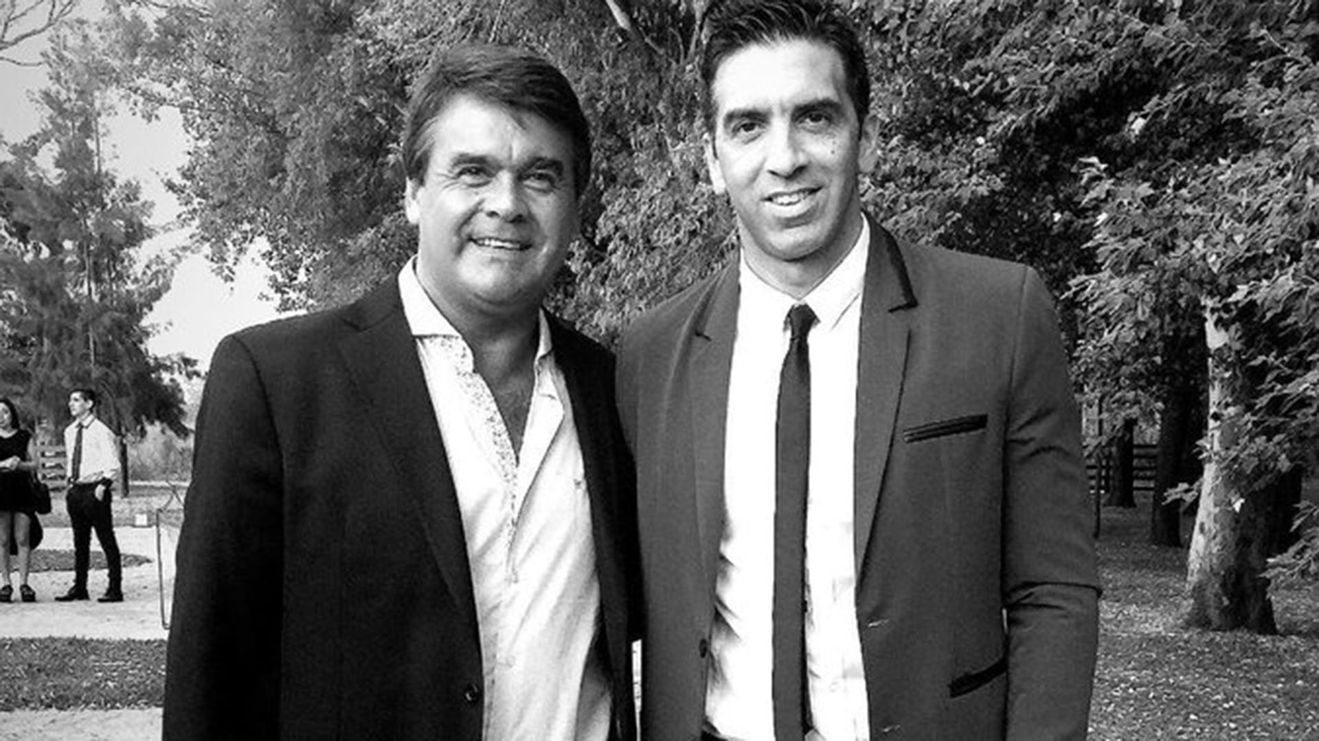 El Tata con Juan Ignacio, uno de sus hijos