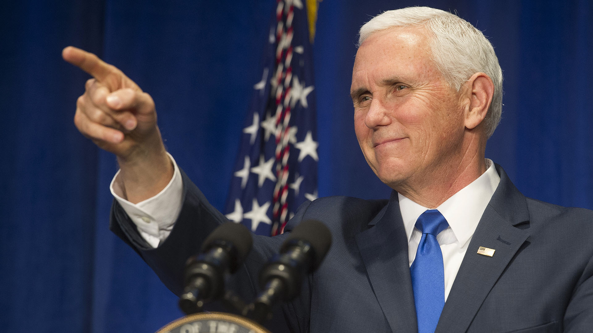 El vicepresidente Mike Pence (AP Photo/Cliff Owen)