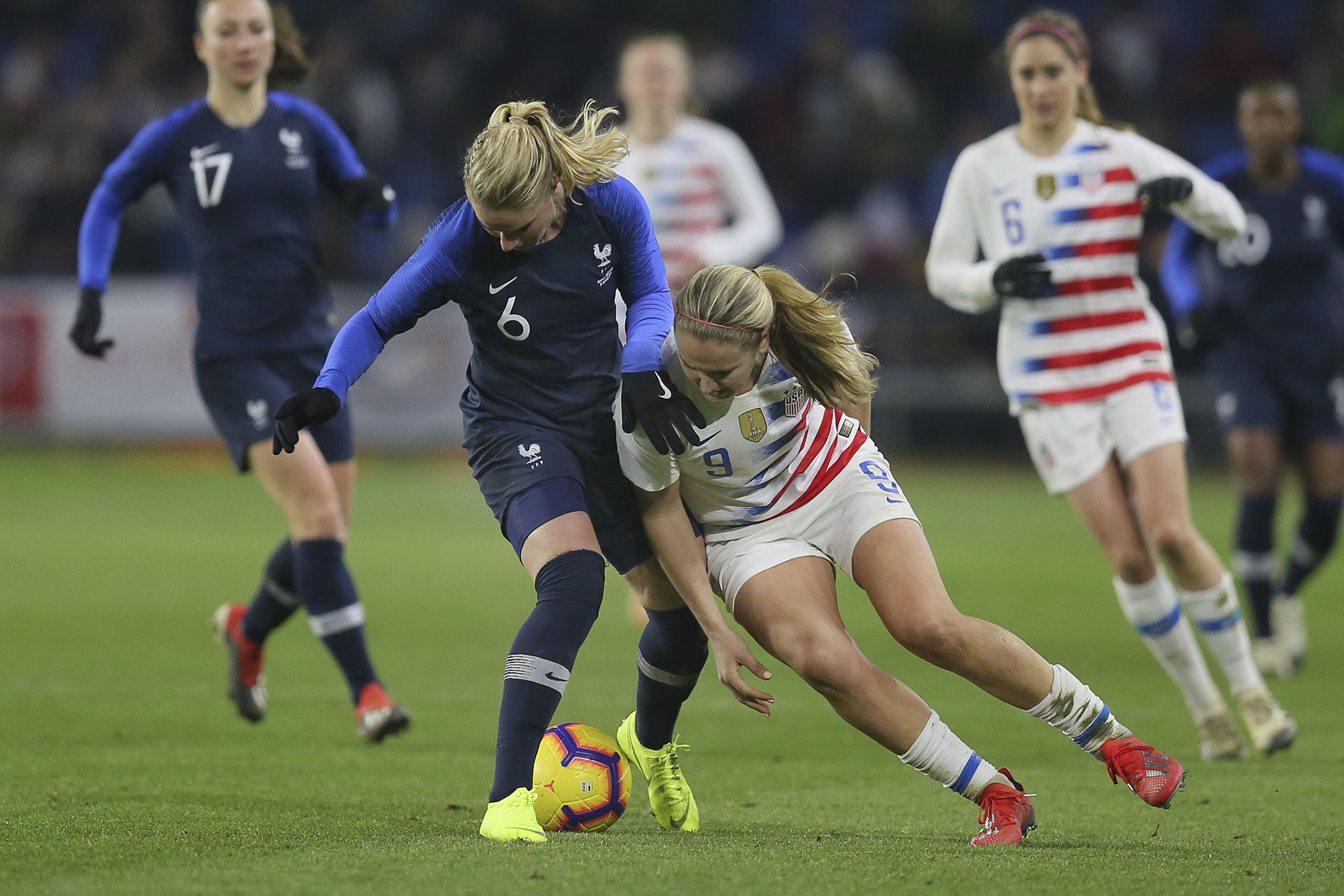 Francia y Estados Unidos jugaron un amistoso en el marco de la Fecha FIFA (AP)