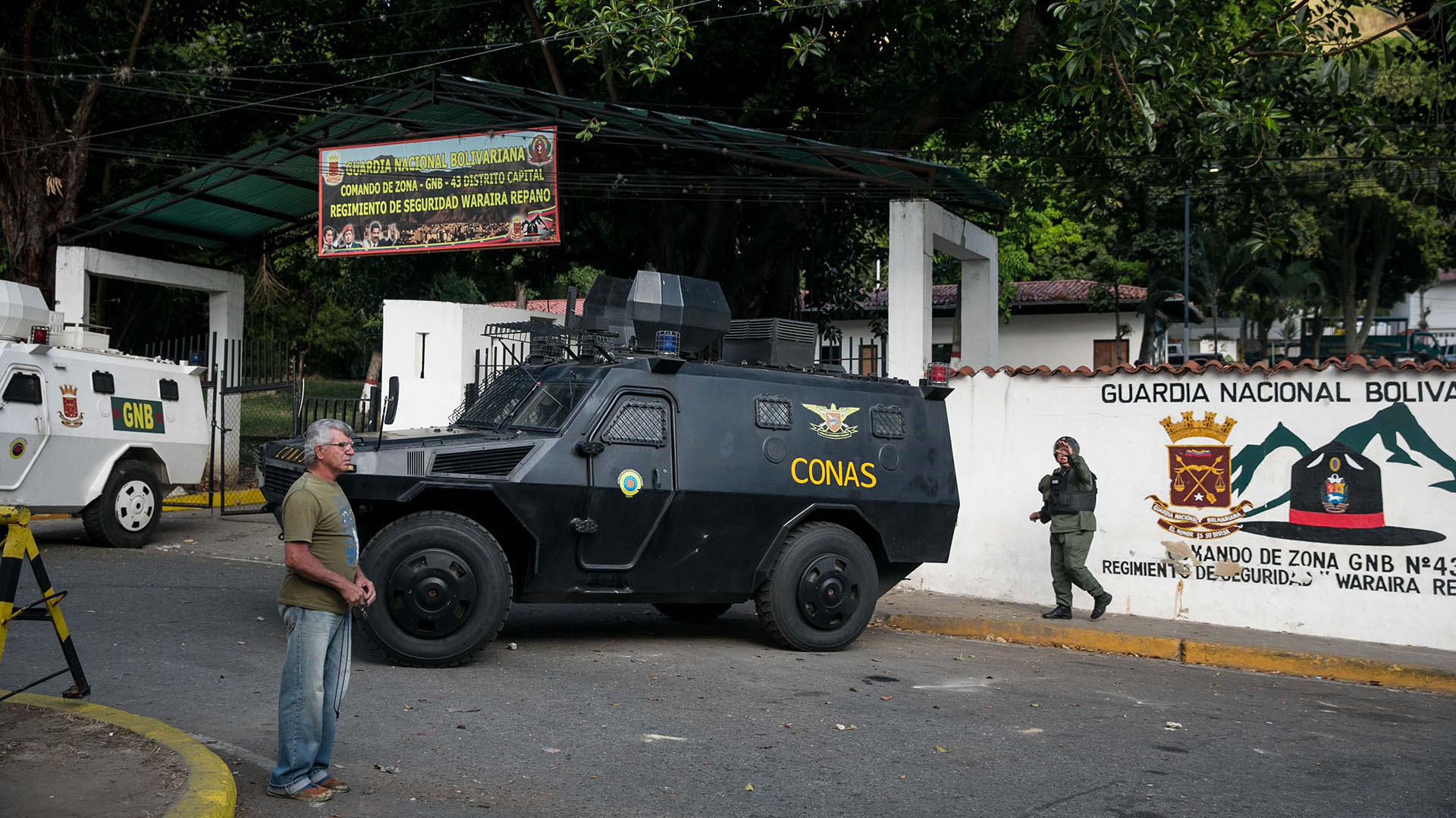 Vista externa del comando de la Guardia Nacional Bolivariana