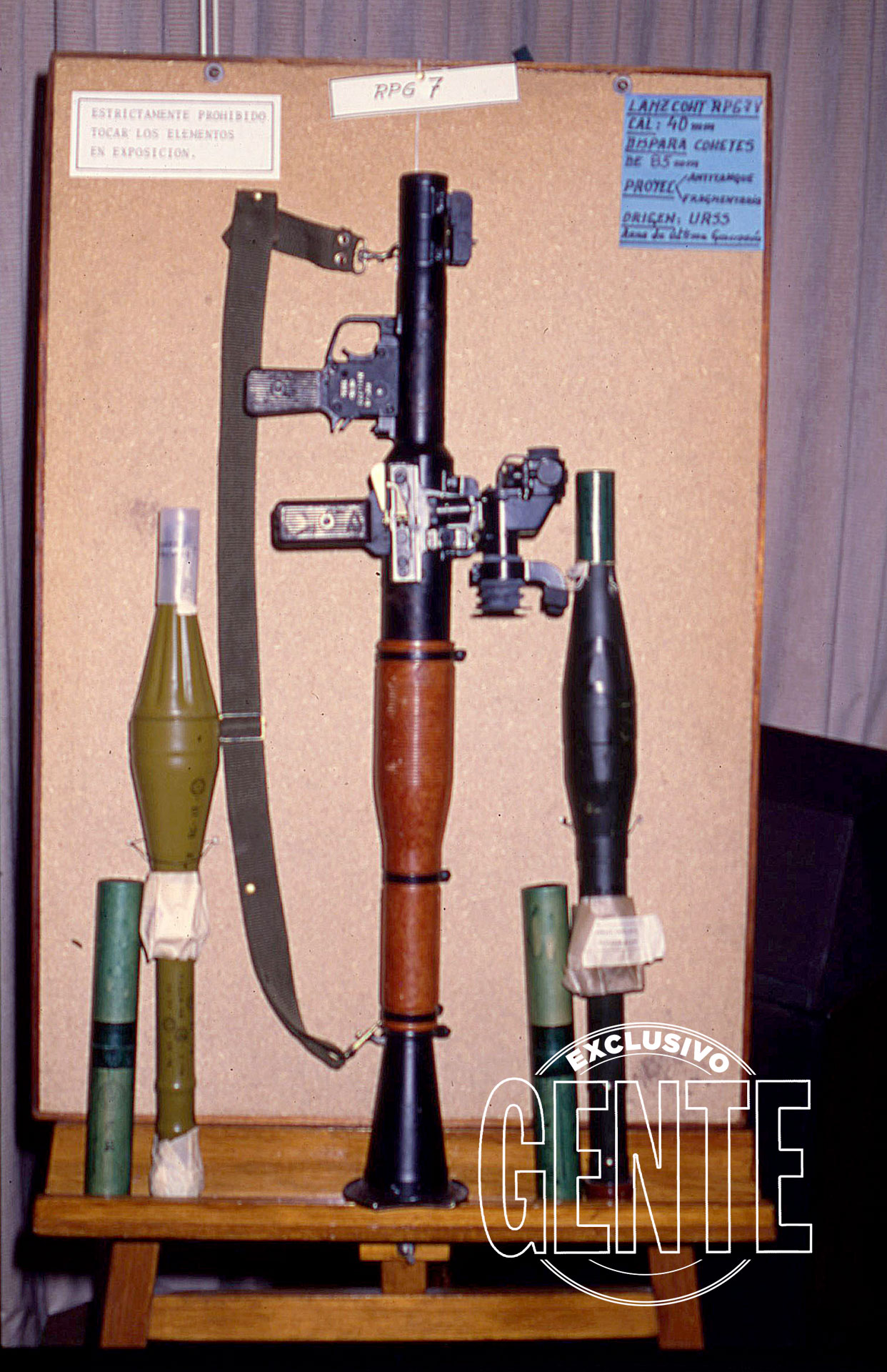 Parte de las armas con que contaba el MTP. Foto: Revista GENTE/Archivo Atlántida