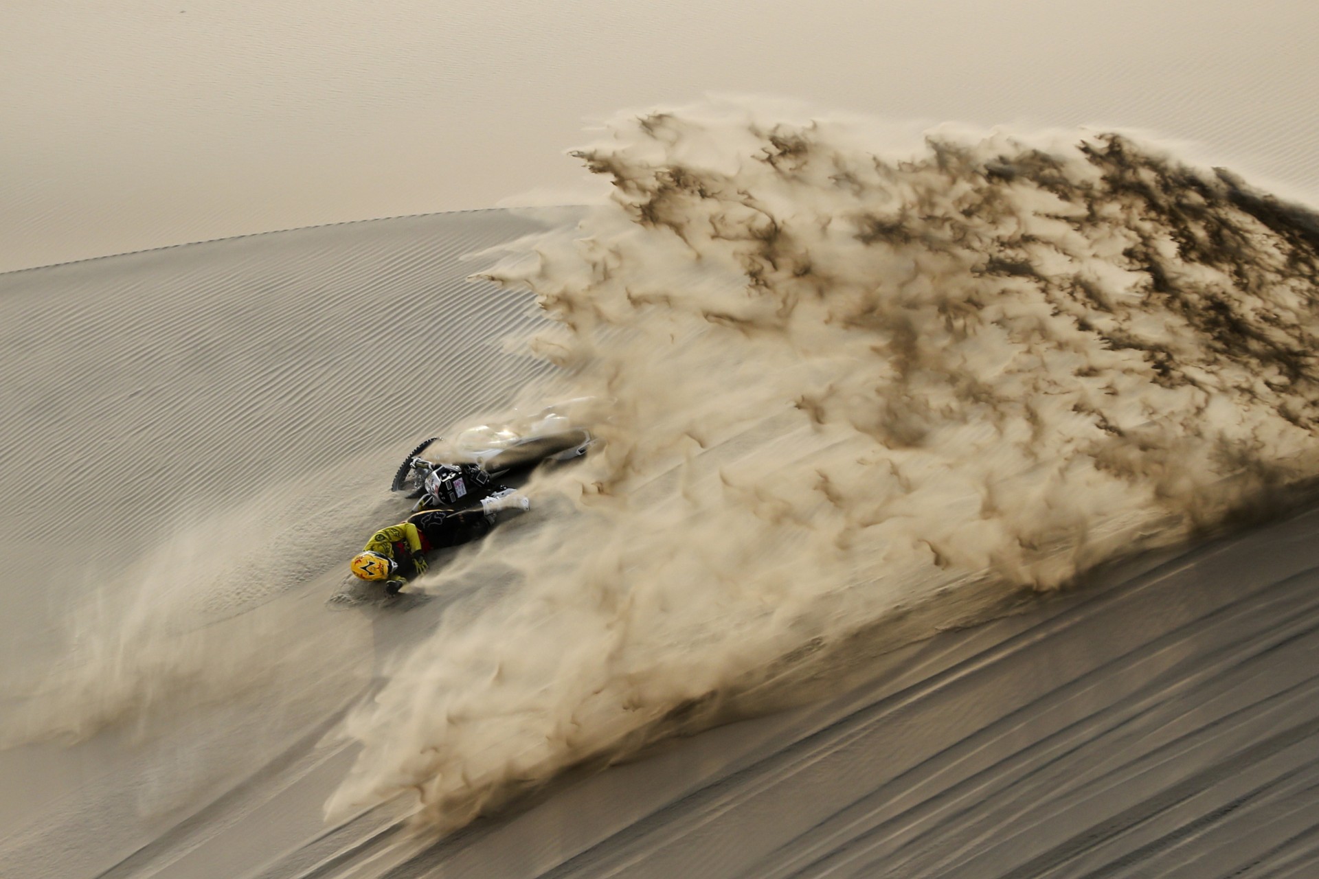 La etapa nueve del Rally Dakar en Pisco, Perú.