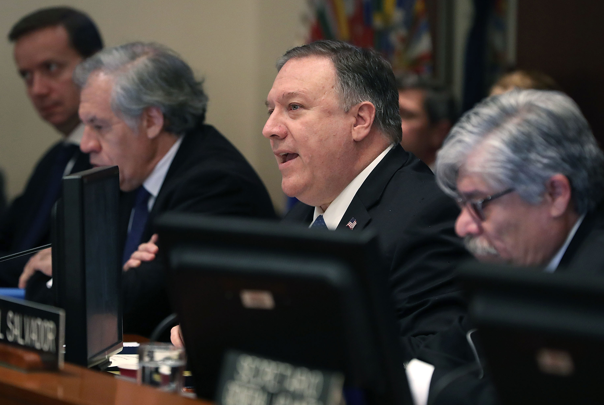 El secretario de Estado norteamericano, Mike Pompeom participó de la reunión de la OEA y se refirió a Nicolás Maduro como “ex presidente” (AFP)