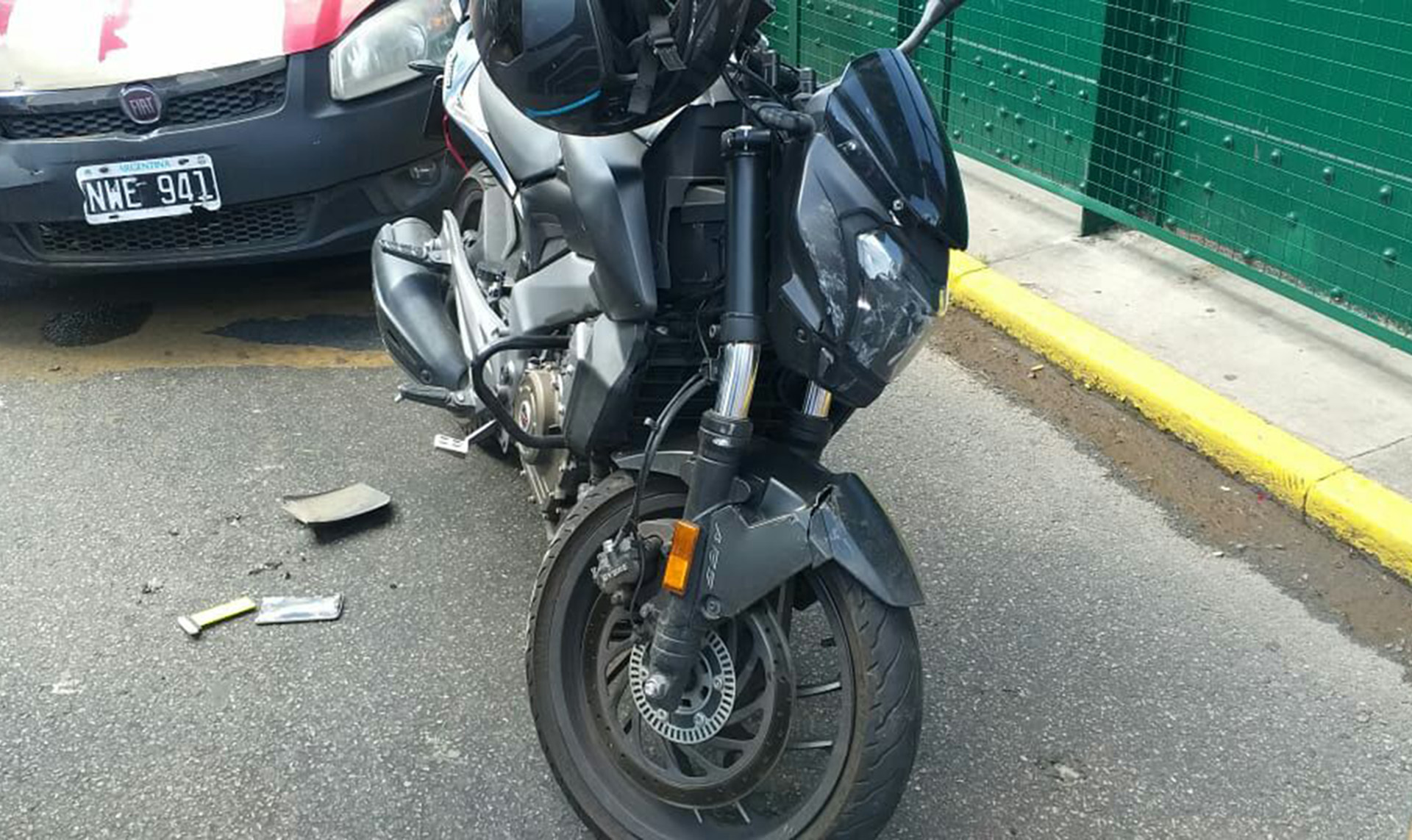 La moto empleada por Jurado Mora en el ataque.