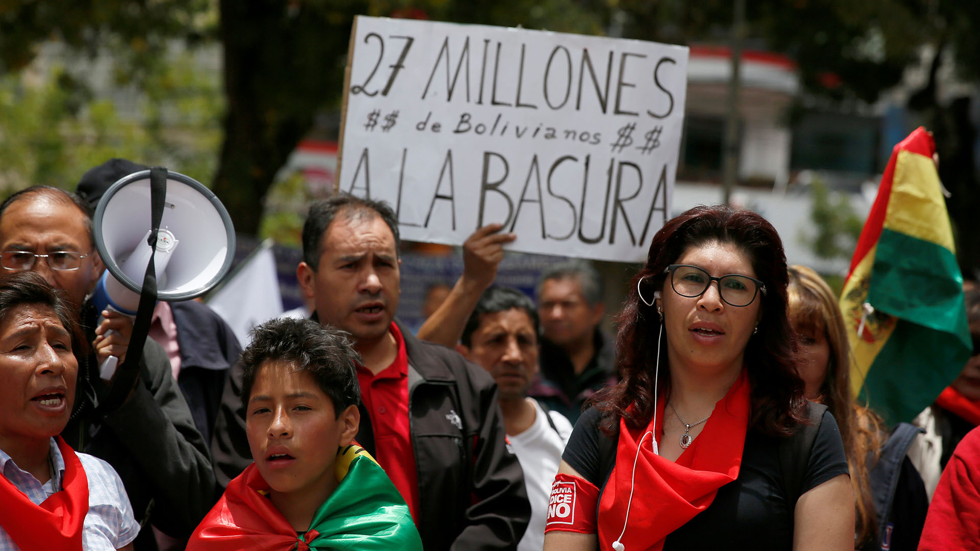 Un grupo de bolivianos se manifestó en contra de las elecciones primarias (REUTERS/David Mercado)