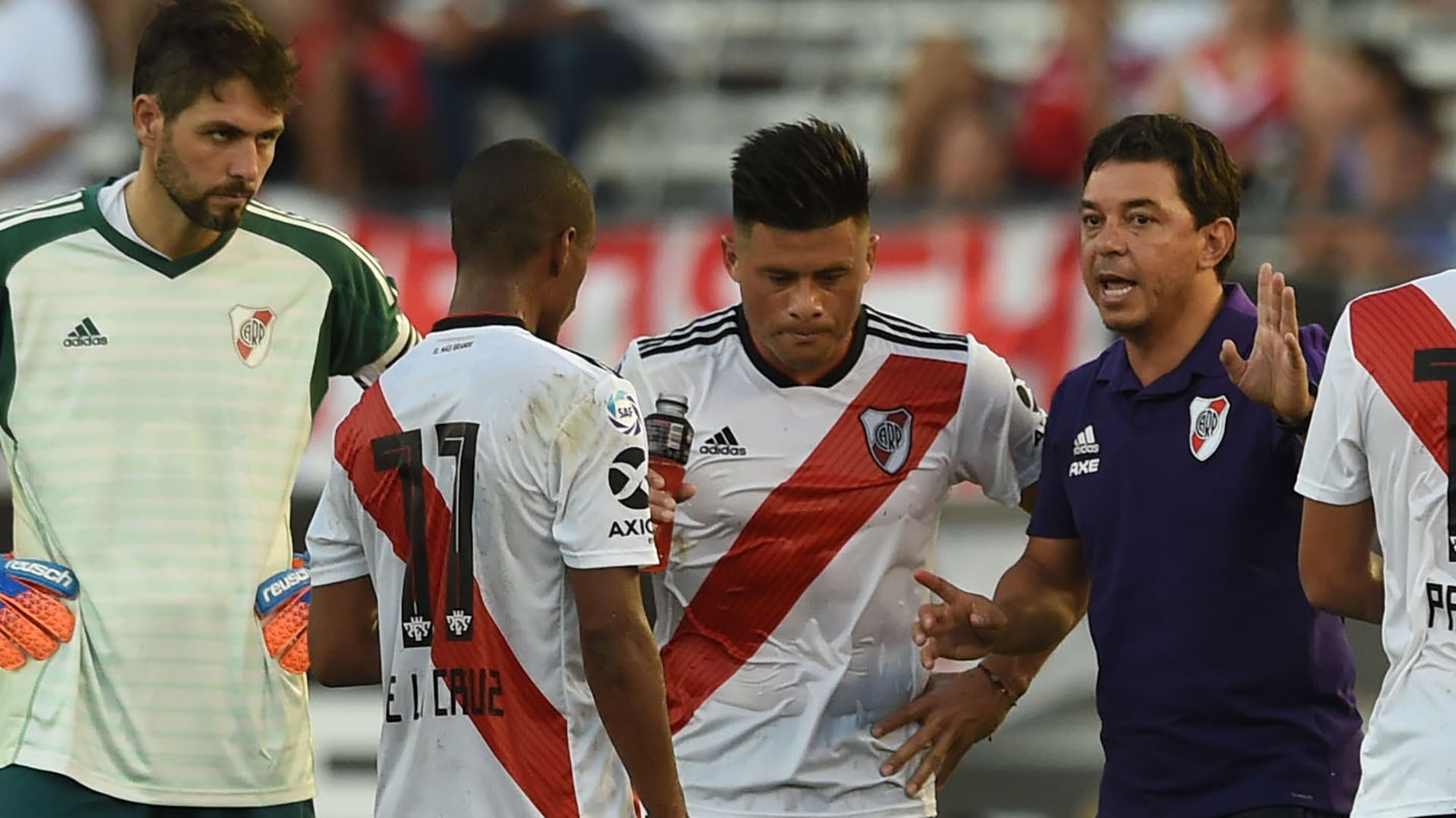 Gallardo sufrió varias bajas en su plantel en los últimos partidos (Foto Baires)