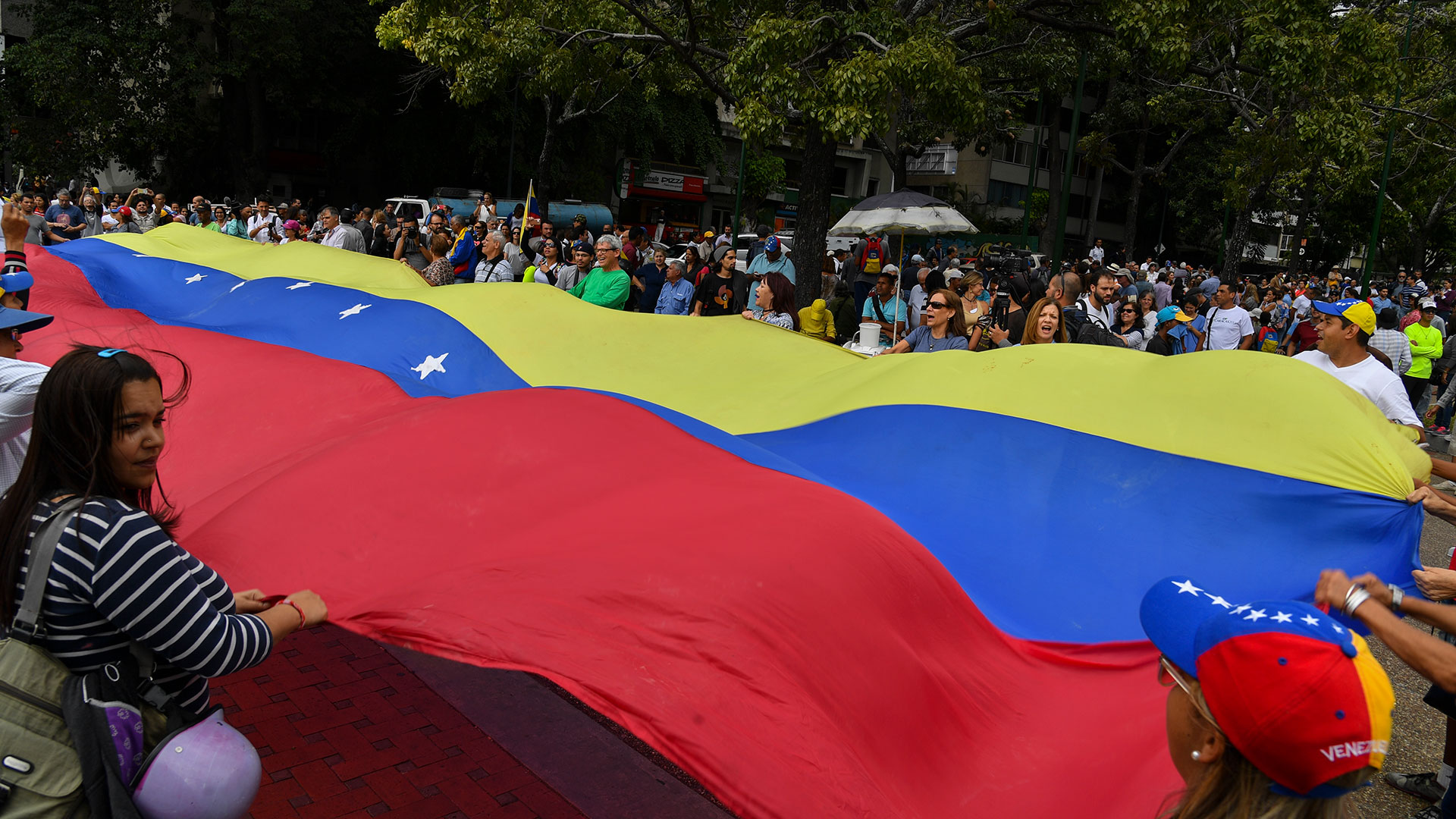 Manifestación en Caracas. (AFP)