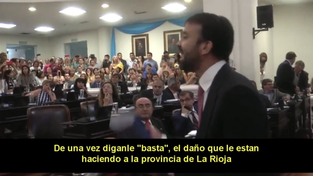 Tension en sesion en La Rioja entre diputado Fuenzalida con Felipe Álvarez