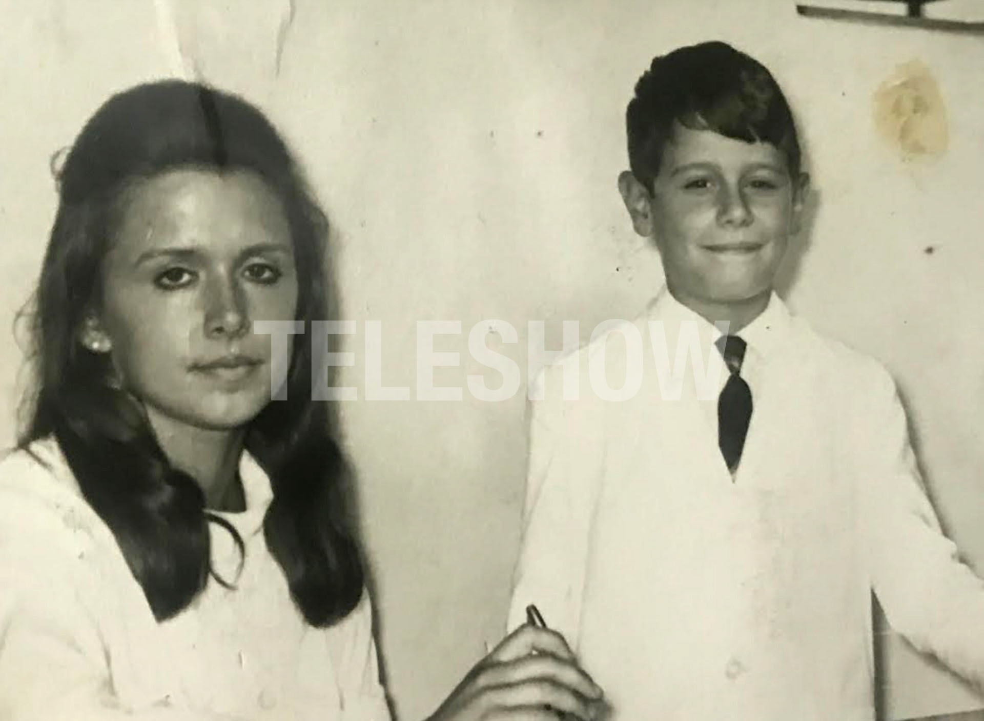 Beto con su maestra