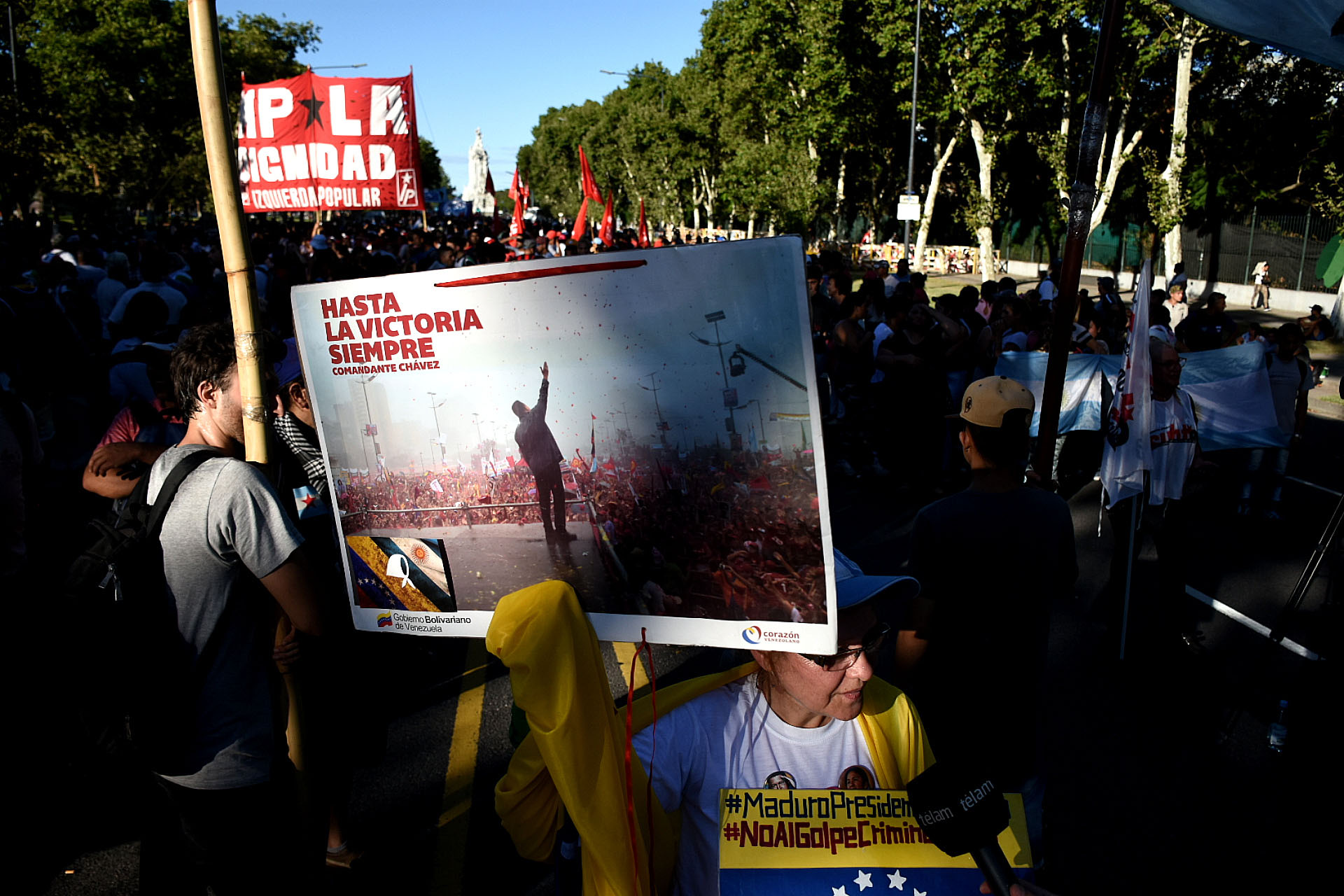 La marcha revindicó el régimen de Nicolás Maduro en Venezuela