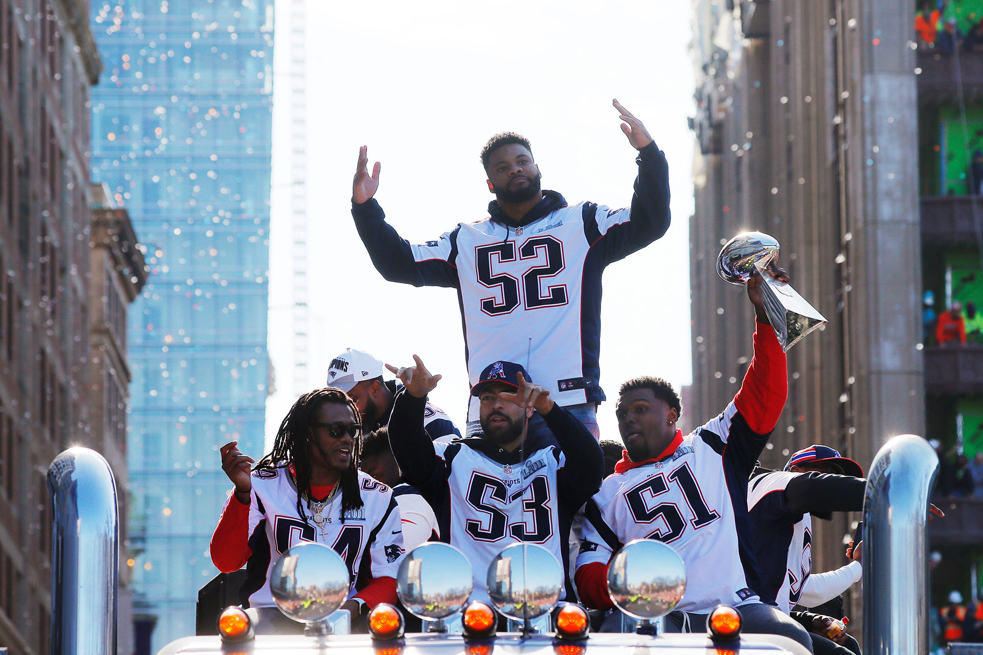 Este martes, el equipo llegó a Boston para celebrar