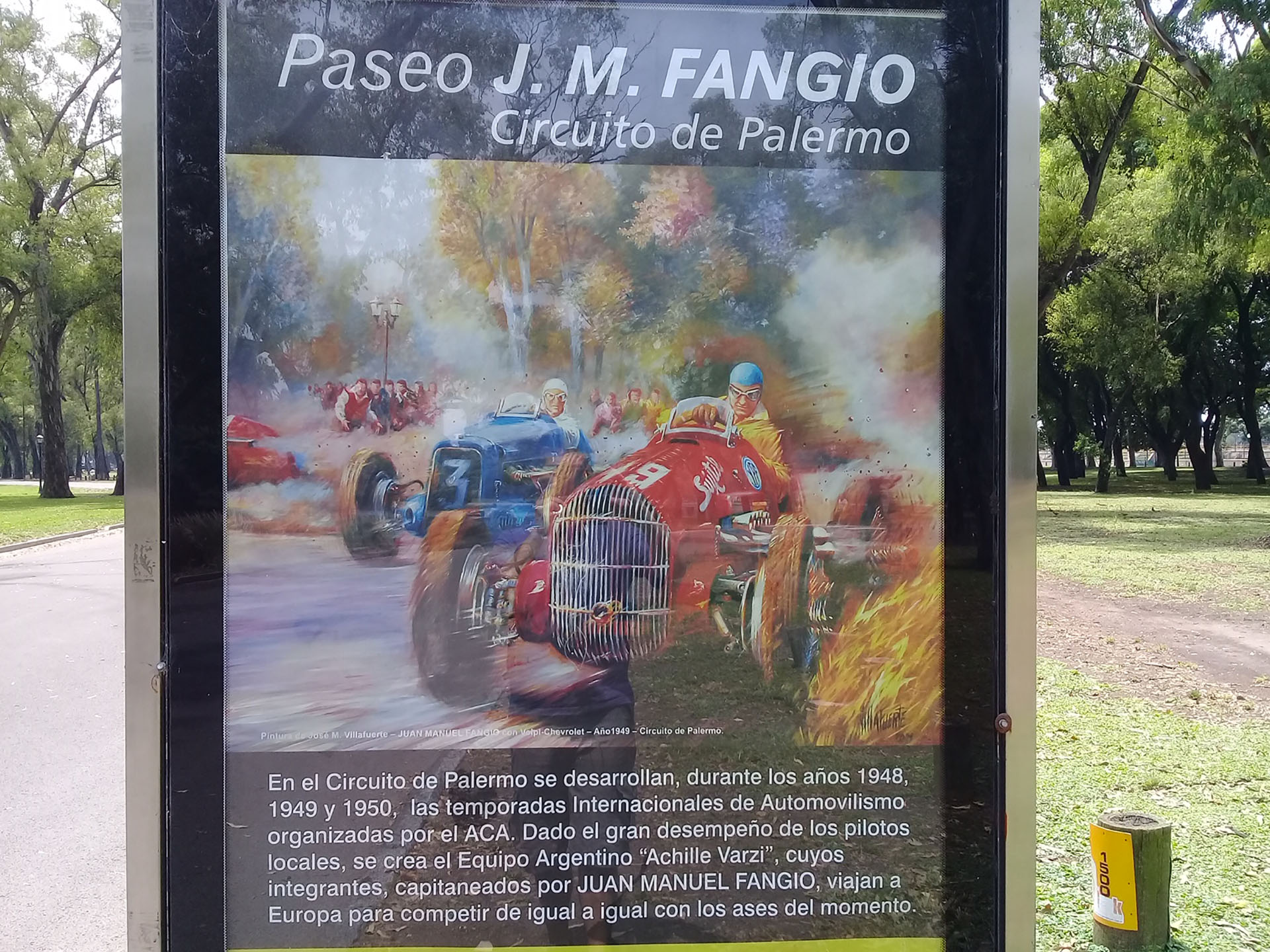 Los carteles que relatan aquella recordada carrera