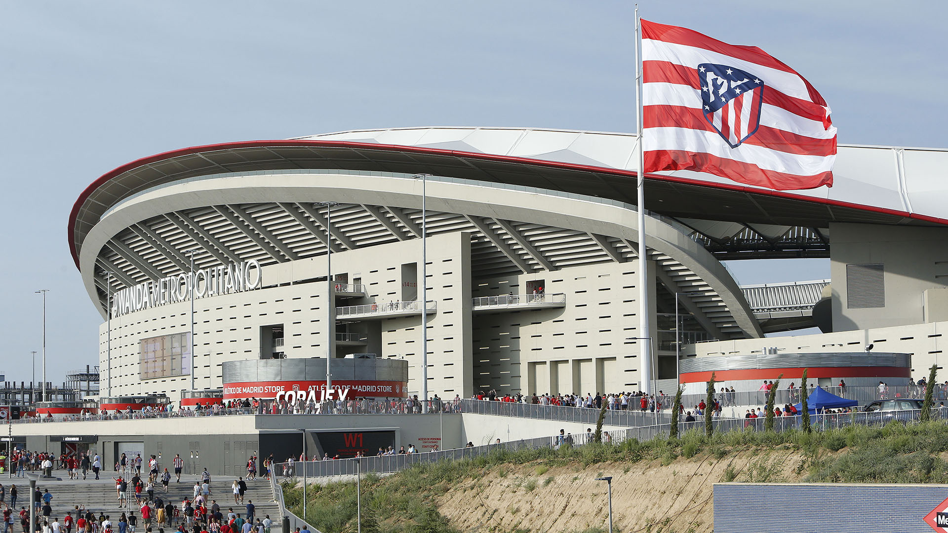 El moderno estadio Wanda Metropolitano donde se disputará la final de la Champions League
