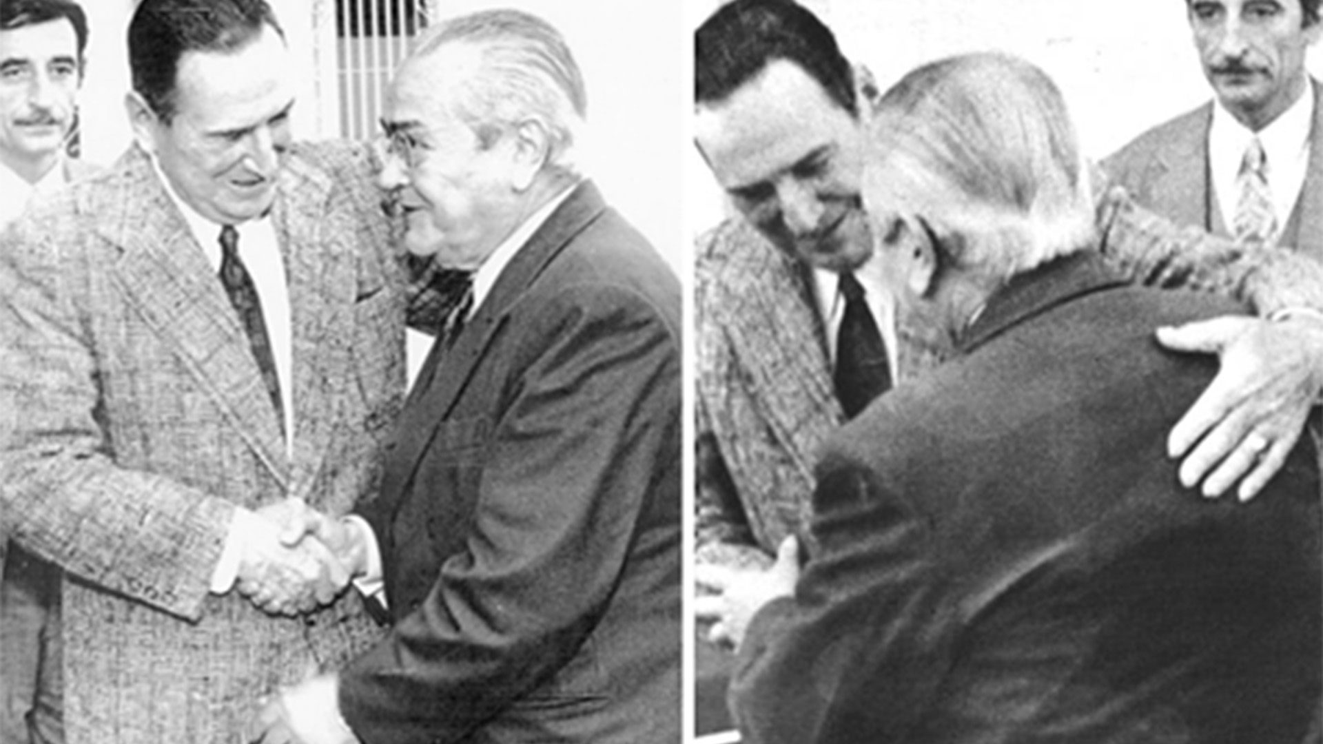Perón, Balbín y el histórico abrazo: domingo 19 de noviembre de 1972, en la casa de Gaspar Campos
