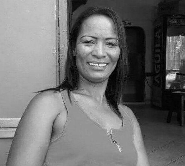 La líder social asesinada en Cáseres, Ana María Cortés.