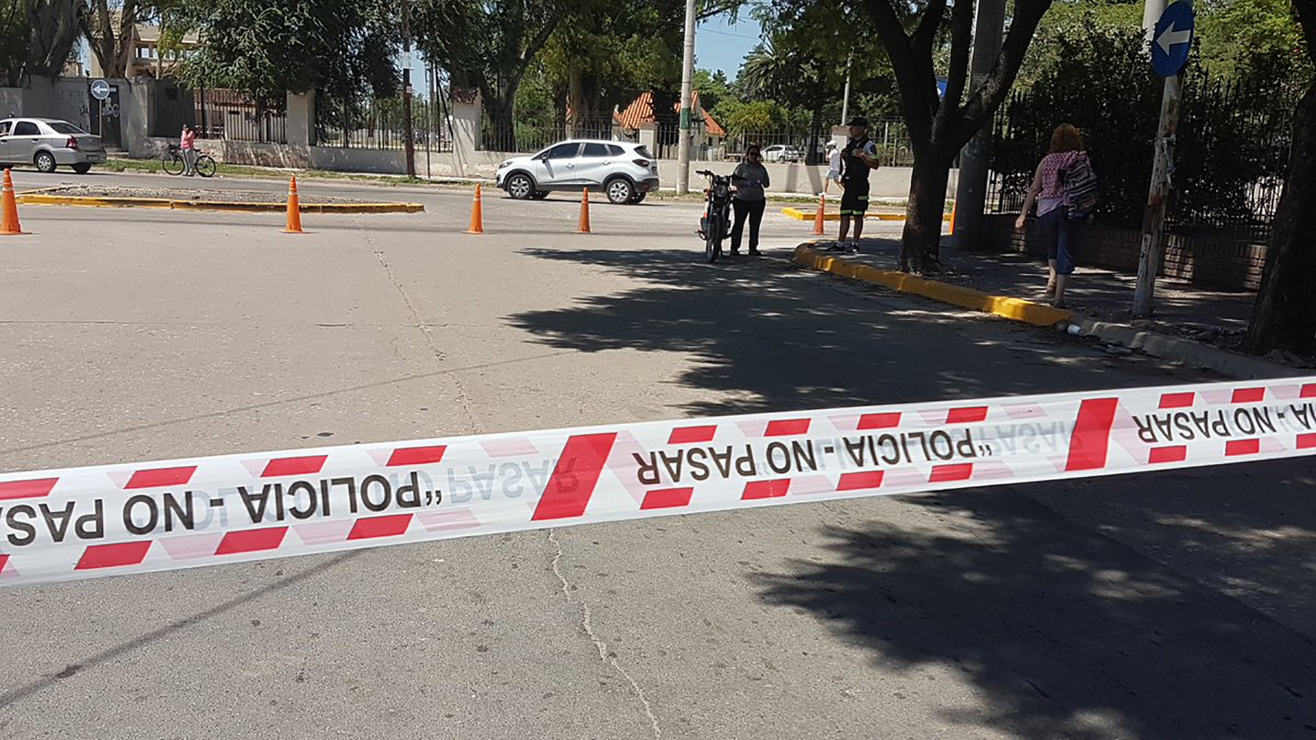 La zona donde mataron el motochorro (foto Leonardo Guevara)