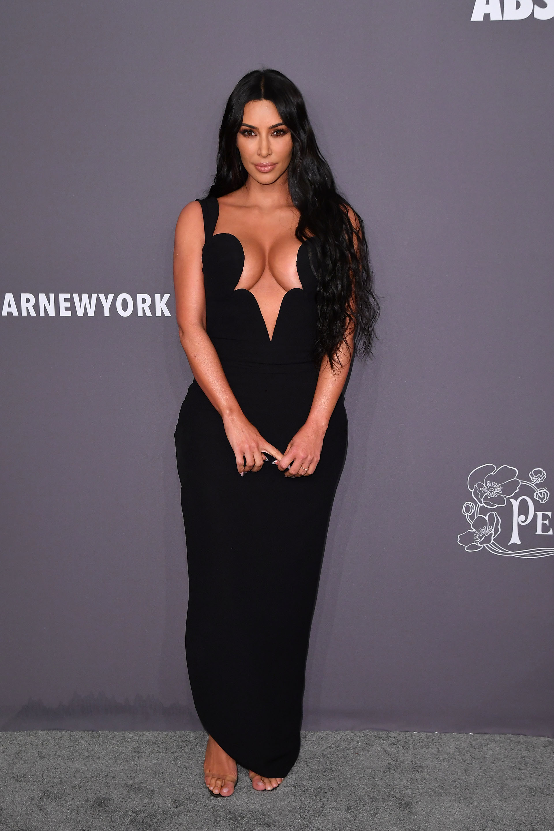 Kim Kardashian West a su llegada a la gala de amfAR, que se llevó a cabo en Cipriani Wall Street