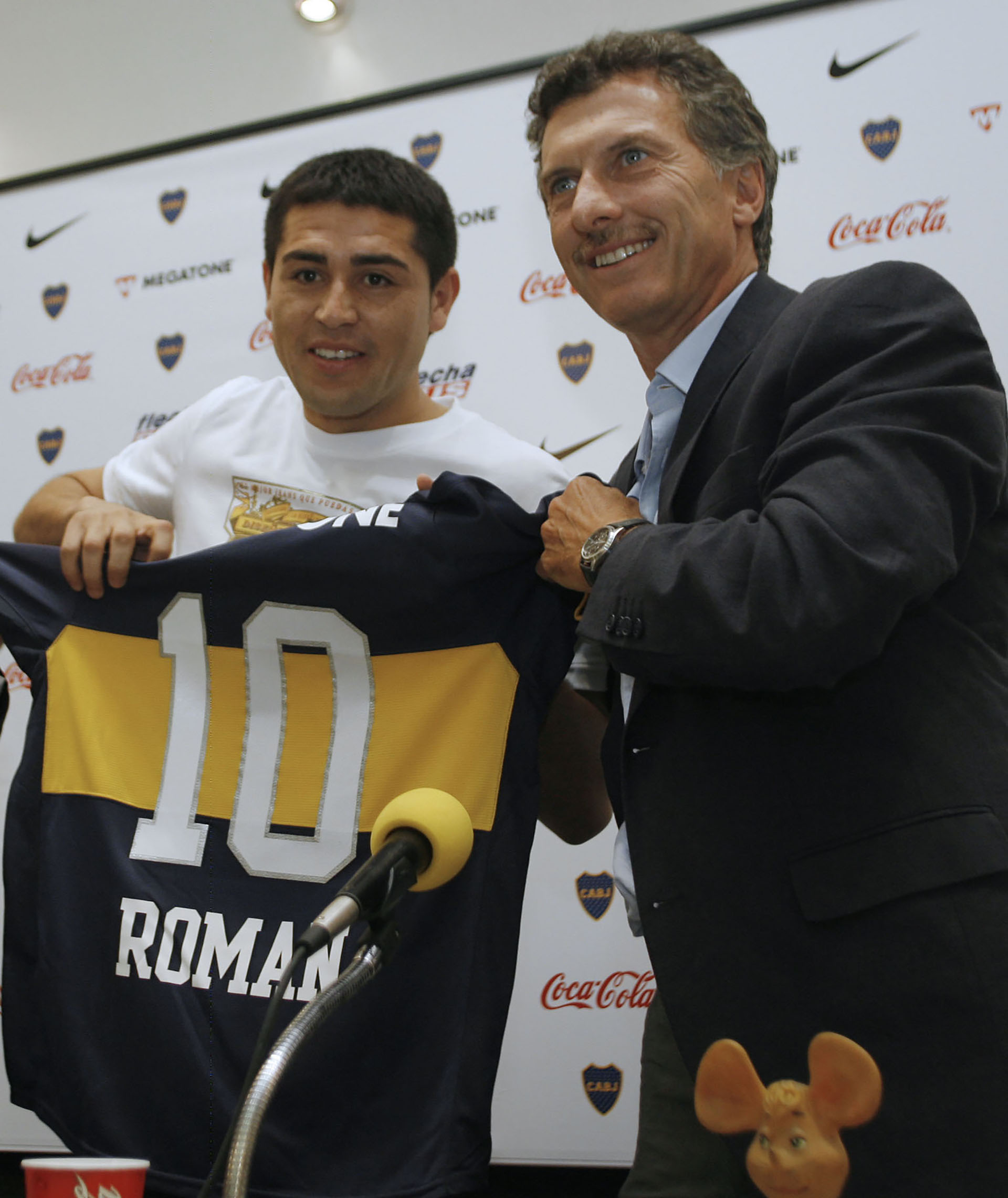 2007. Presentación del segundo ciclo de Juan Román Riquelme como jugador de Boca.