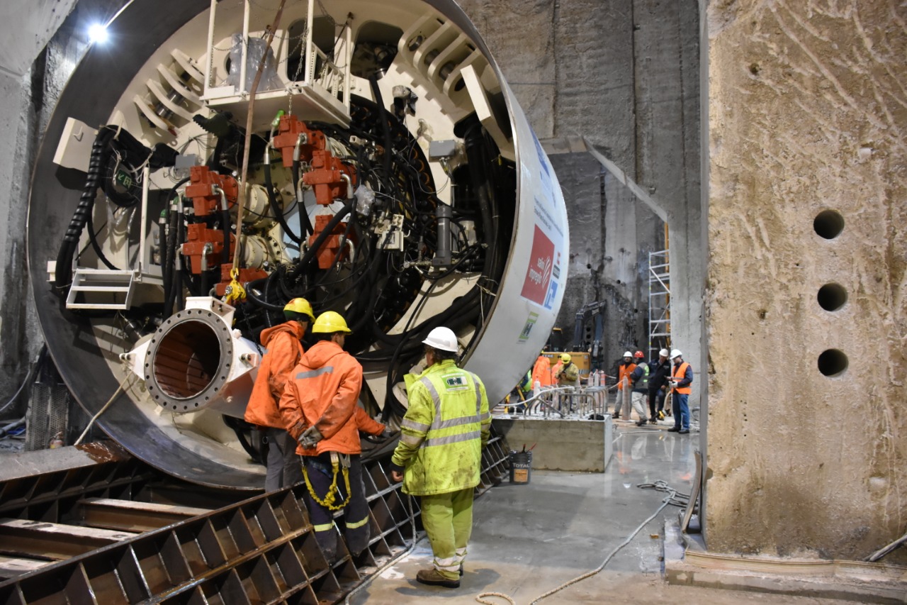 Montaje de la tunelera Beatriz