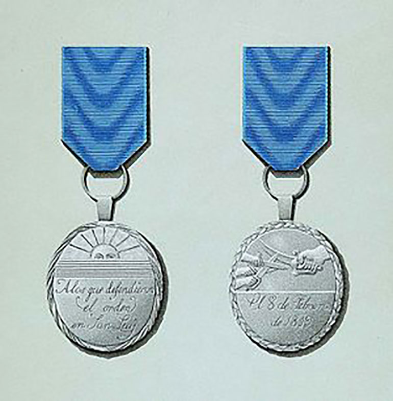 Condecoraciones para los héroes de los sucesos del 8 de febrero de 1819