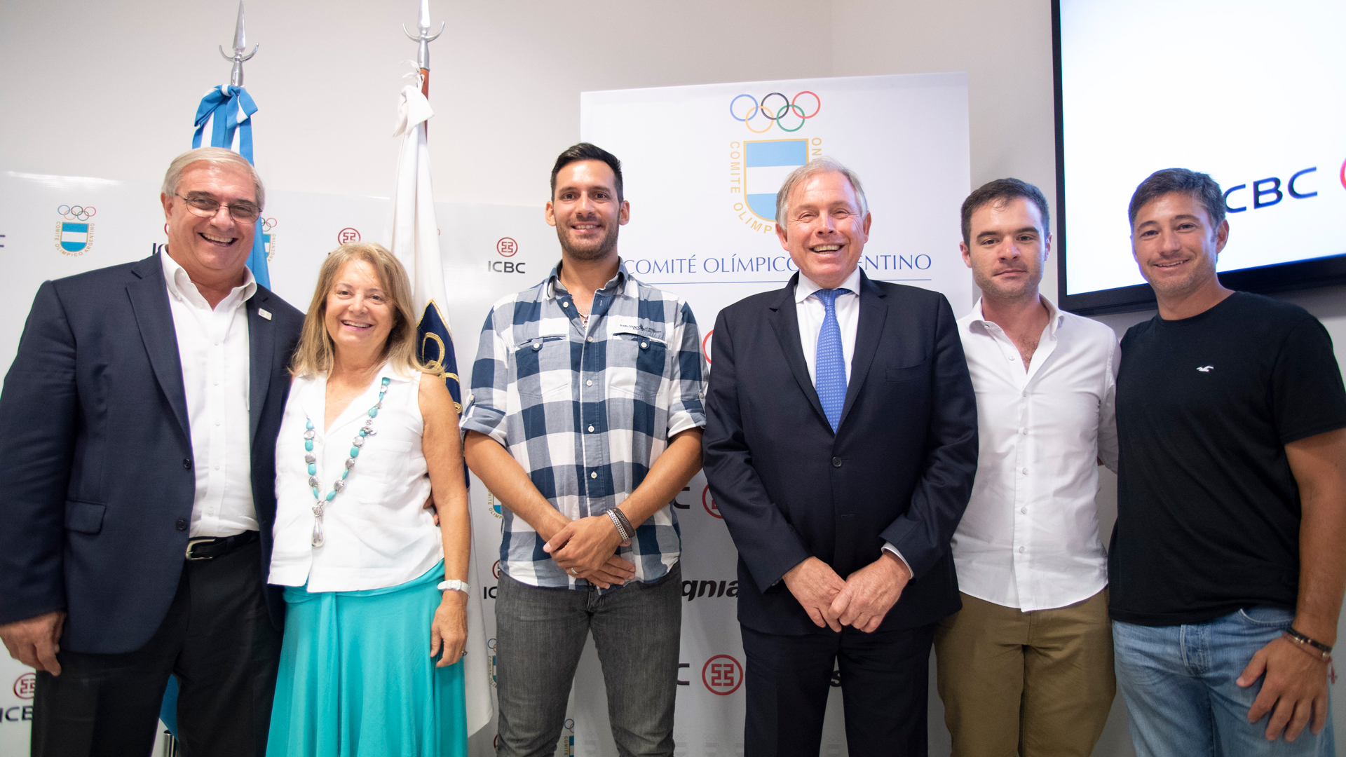 El titular del COA y los representantes de la Comisión de Atletas (Colin Boyle)