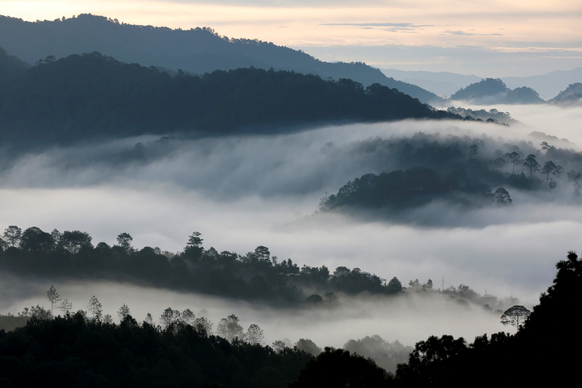 Las nubes se ven sobre la Sierra Madre del Sur, en las afueras de Juquila Yucucani, en el estado sureño de Guerrero, México, el 17 de agosto de 2018.
