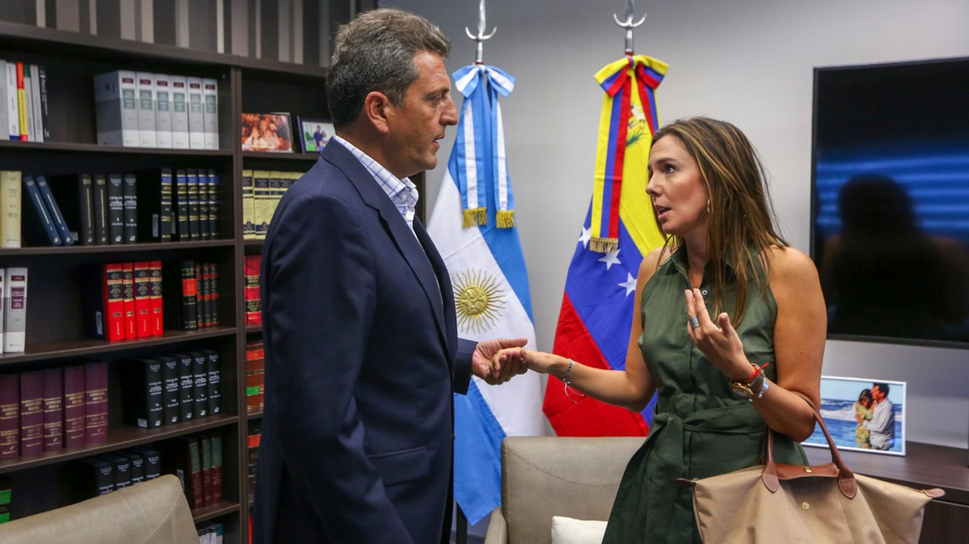 Sergio Massa se reunió con la venezolana Elisa Trotta Gamus (Prensa de Massa)