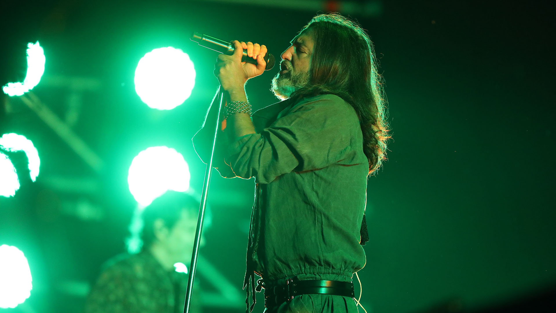 Adrián Dárgelos, de Babasónicos. Se destacaron en la primera noche del festival combinando las nuevas canciones de ‘Discutible’ con páginas de todas sus épocas (Mario Sar)
