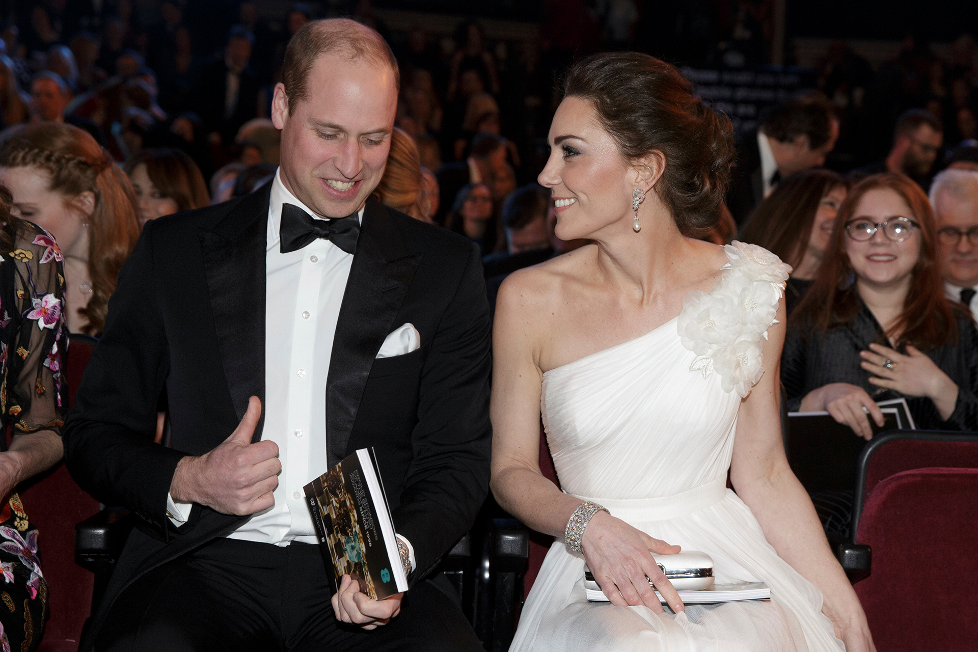 Los duques de Cambridge en los premios BAFTA 2019 en el Royal Albert Hall, Londres