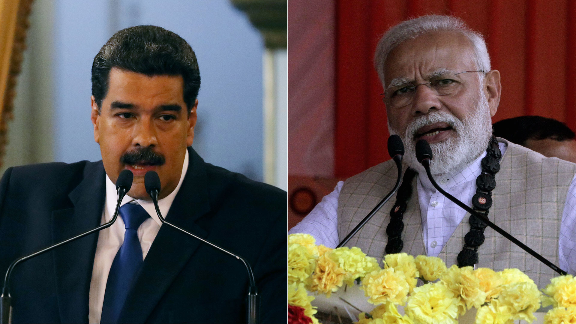Nicolás Maduro y Narendra Modi